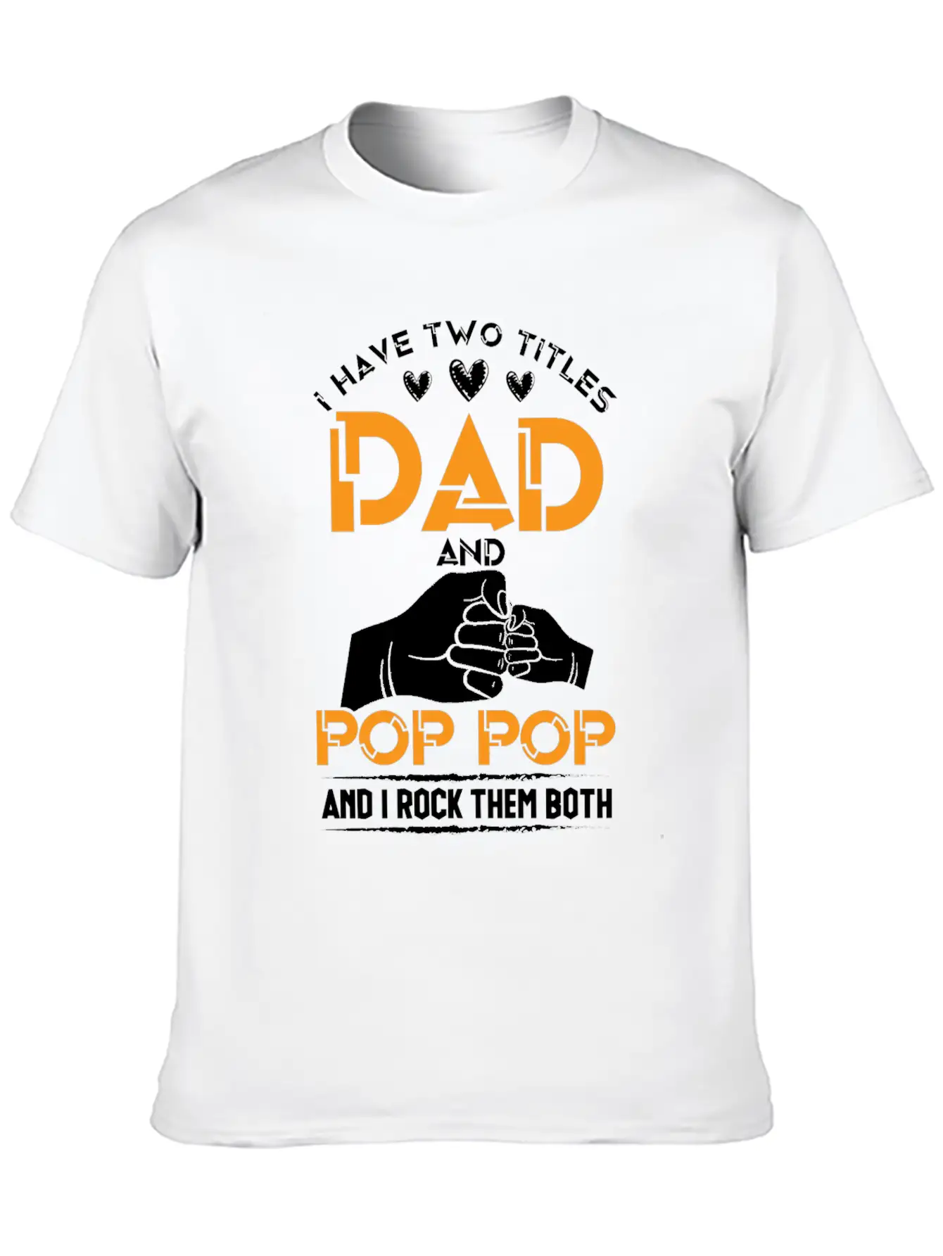Two Titles Dad And Pop Pop Grandpa Father's Day Relaxed Everyday Tee – Lightweight And Durable Cotton