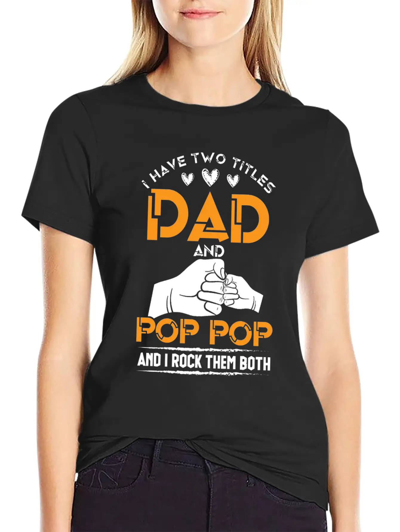 Two Titles Dad And Pop Pop Grandpa Father's Day Relaxed Everyday Tee – Lightweight And Durable Cotton