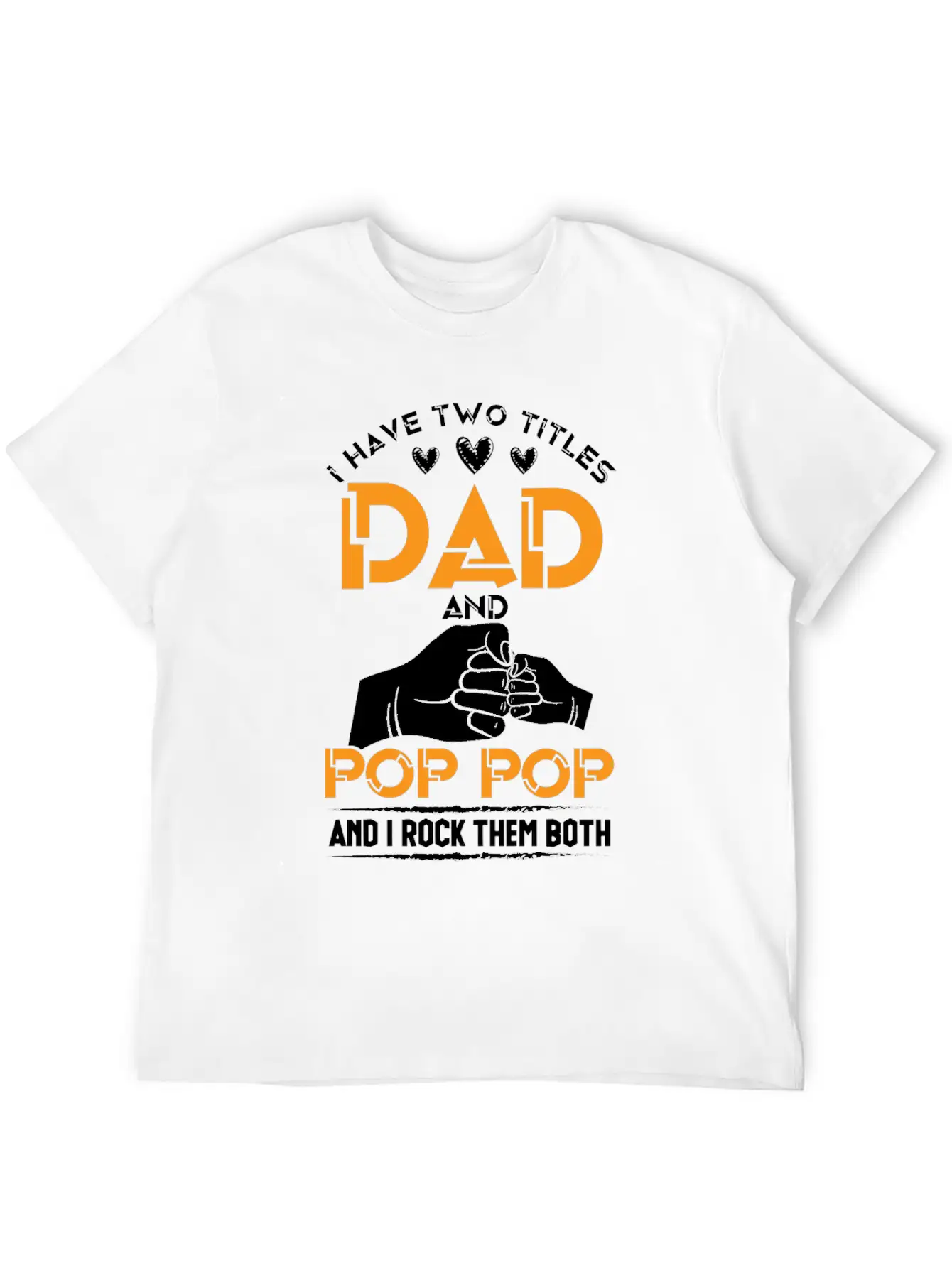 Two Titles Dad And Pop Pop Grandpa Father's Day Relaxed Everyday Tee – Lightweight And Durable Cotton