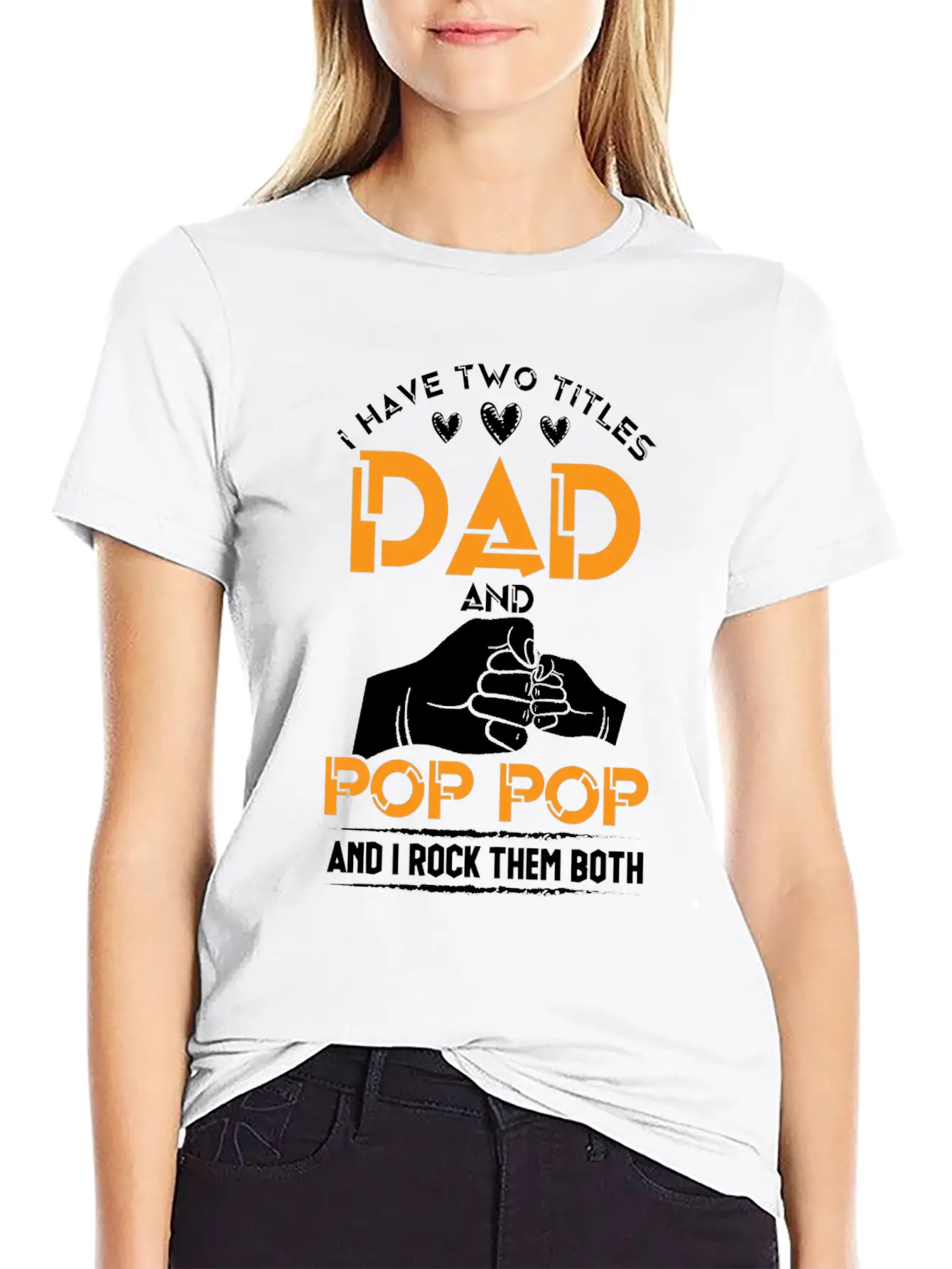 Two Titles Dad And Pop Pop Grandpa Father's Day Relaxed Everyday Tee – Lightweight And Durable Cotton