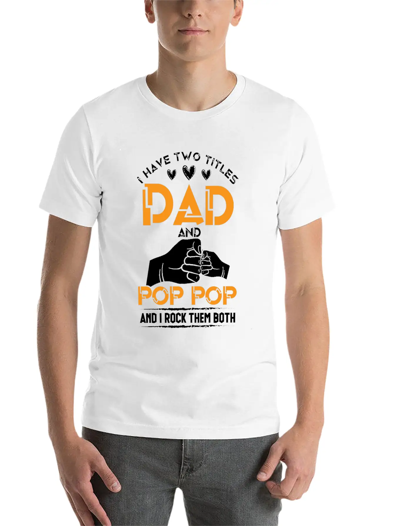 Two Titles Dad And Pop Pop Grandpa Father's Day Relaxed Everyday Tee – Lightweight And Durable Cotton