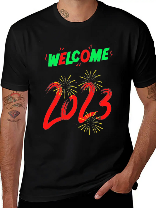 Typographic And Modern Welcome 2023 Unisex Casual T-Shirt – Clean Design For Daily Comfort