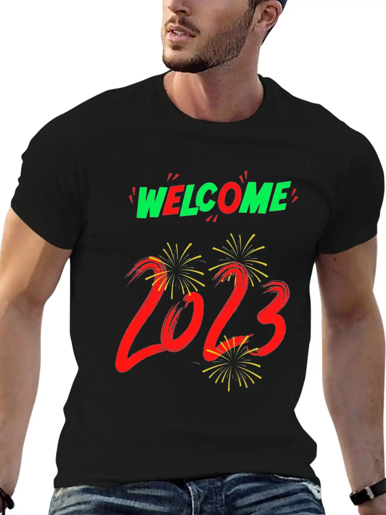 Typographic And Modern Welcome 2023 Unisex Casual T-Shirt – Clean Design For Daily Comfort