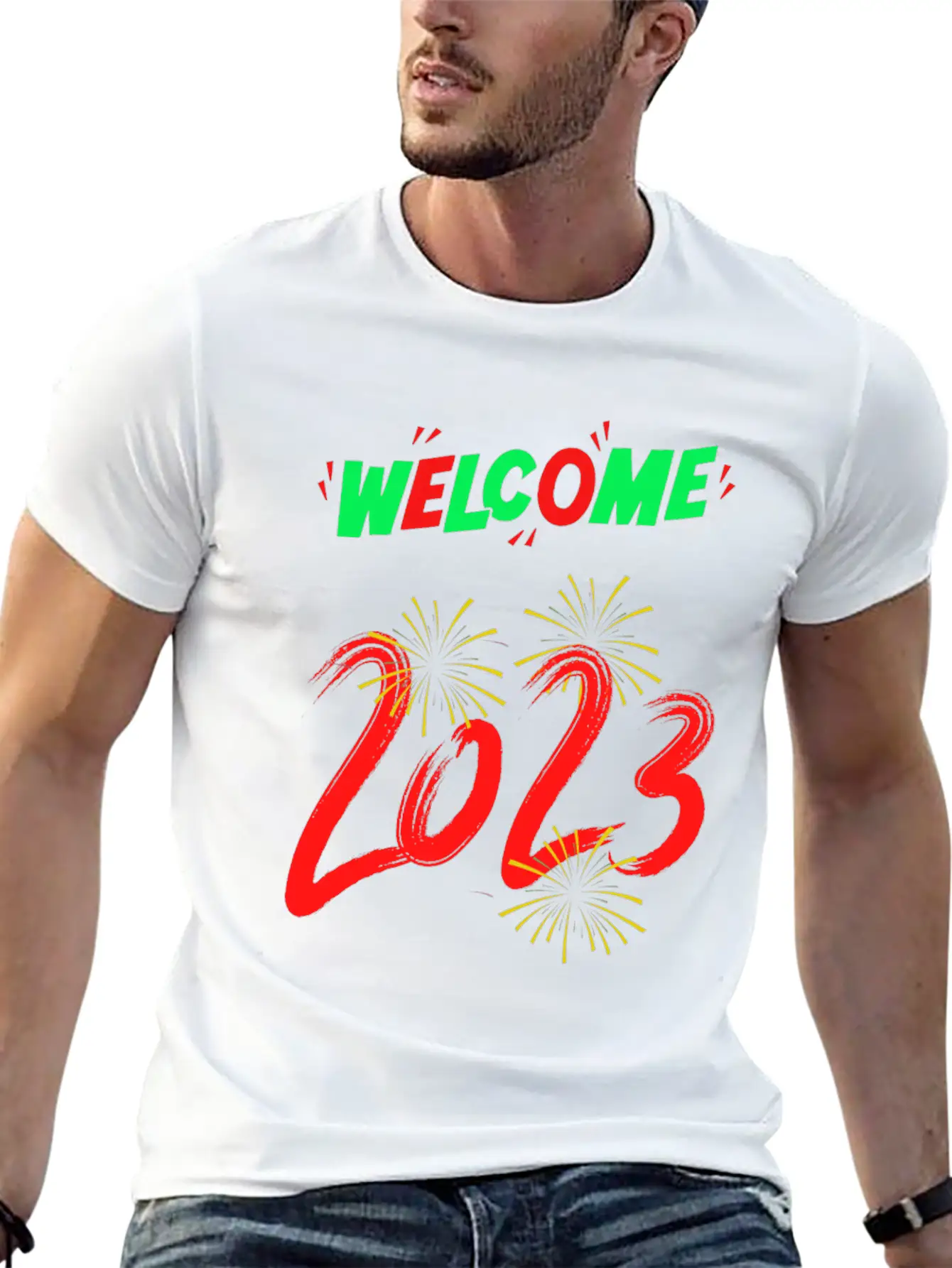 Typographic And Modern Welcome 2023 Unisex Casual T-Shirt – Clean Design For Daily Comfort