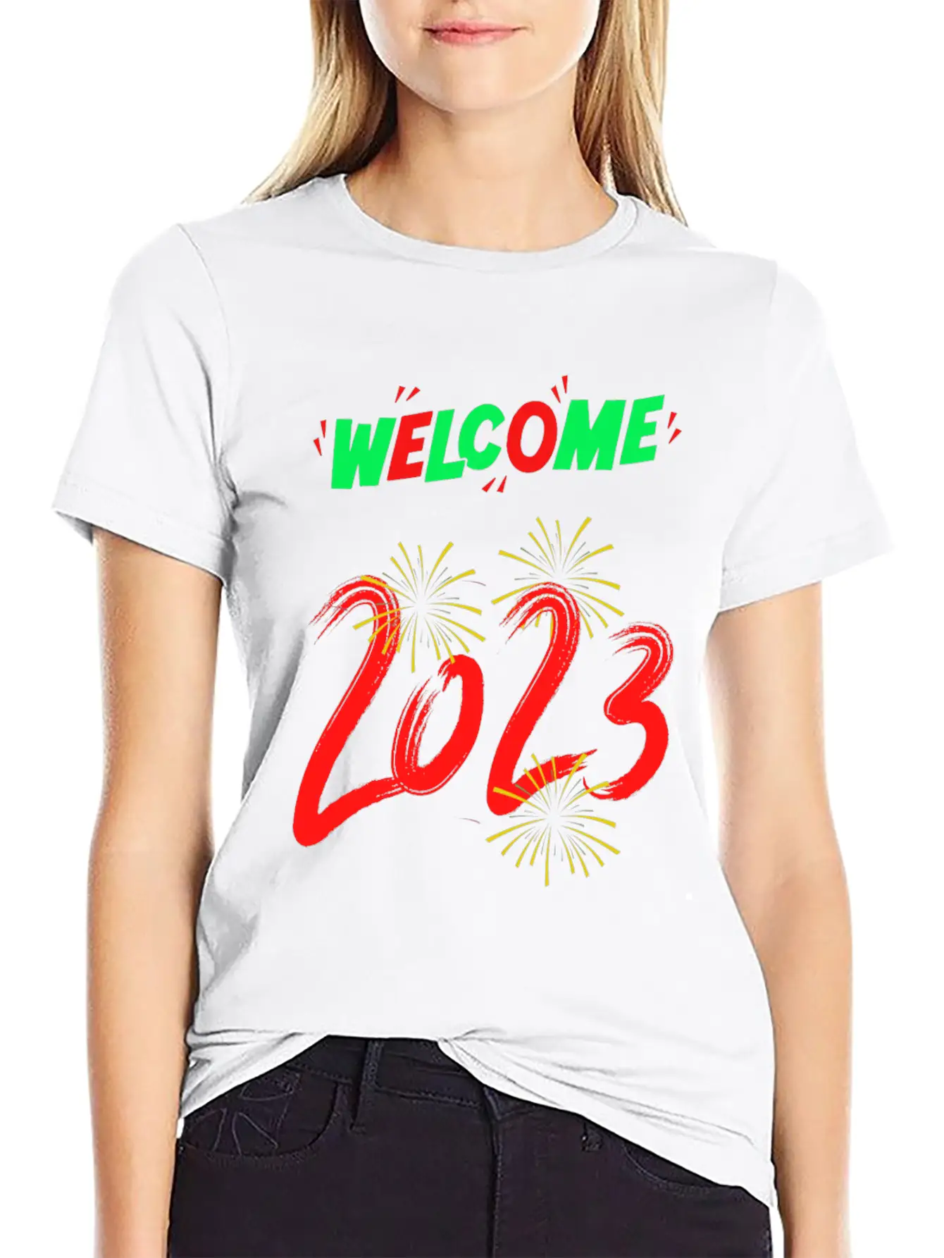 Typographic And Modern Welcome 2023 Unisex Casual T-Shirt – Clean Design For Daily Comfort