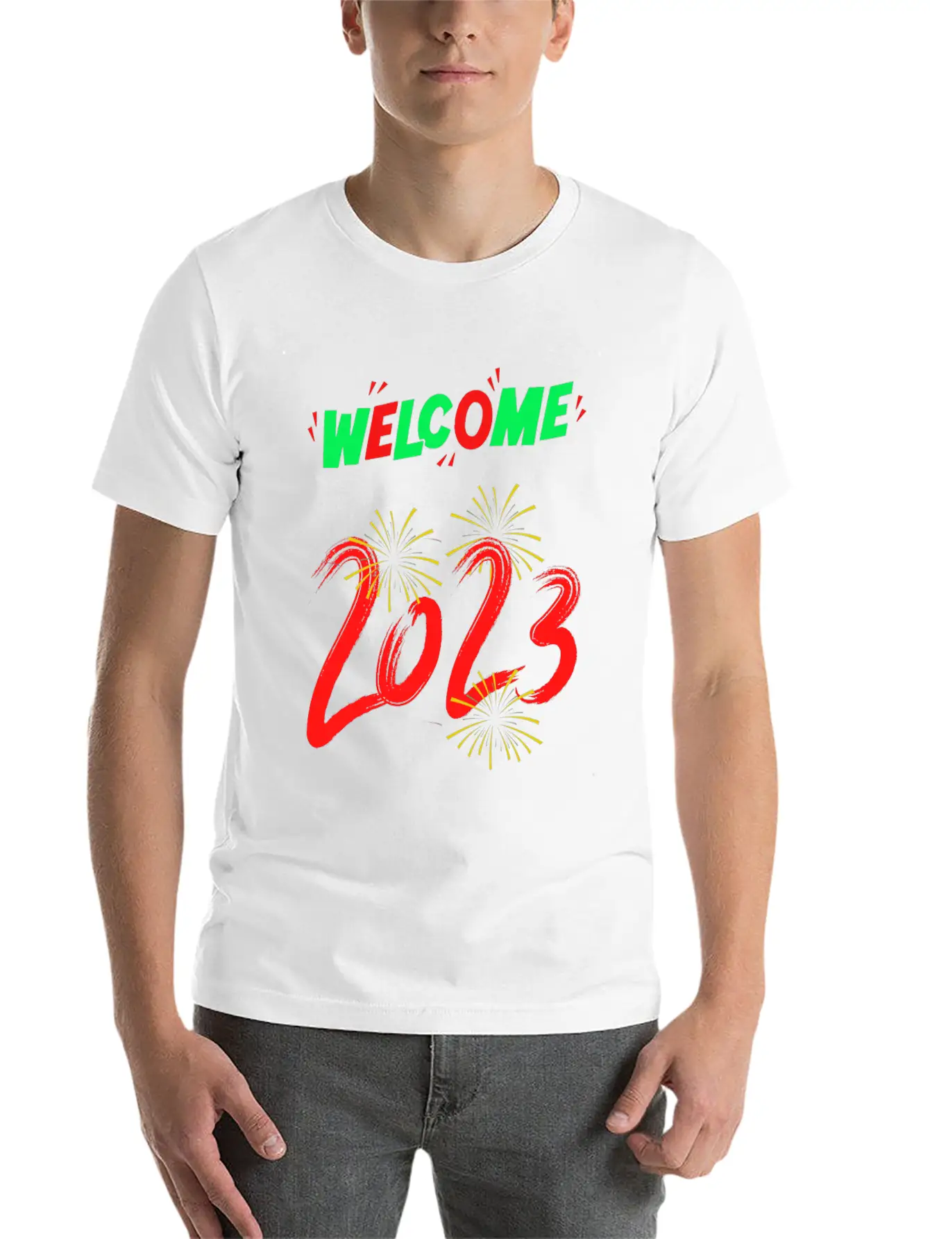 Typographic And Modern Welcome 2023 Unisex Casual T-Shirt – Clean Design For Daily Comfort