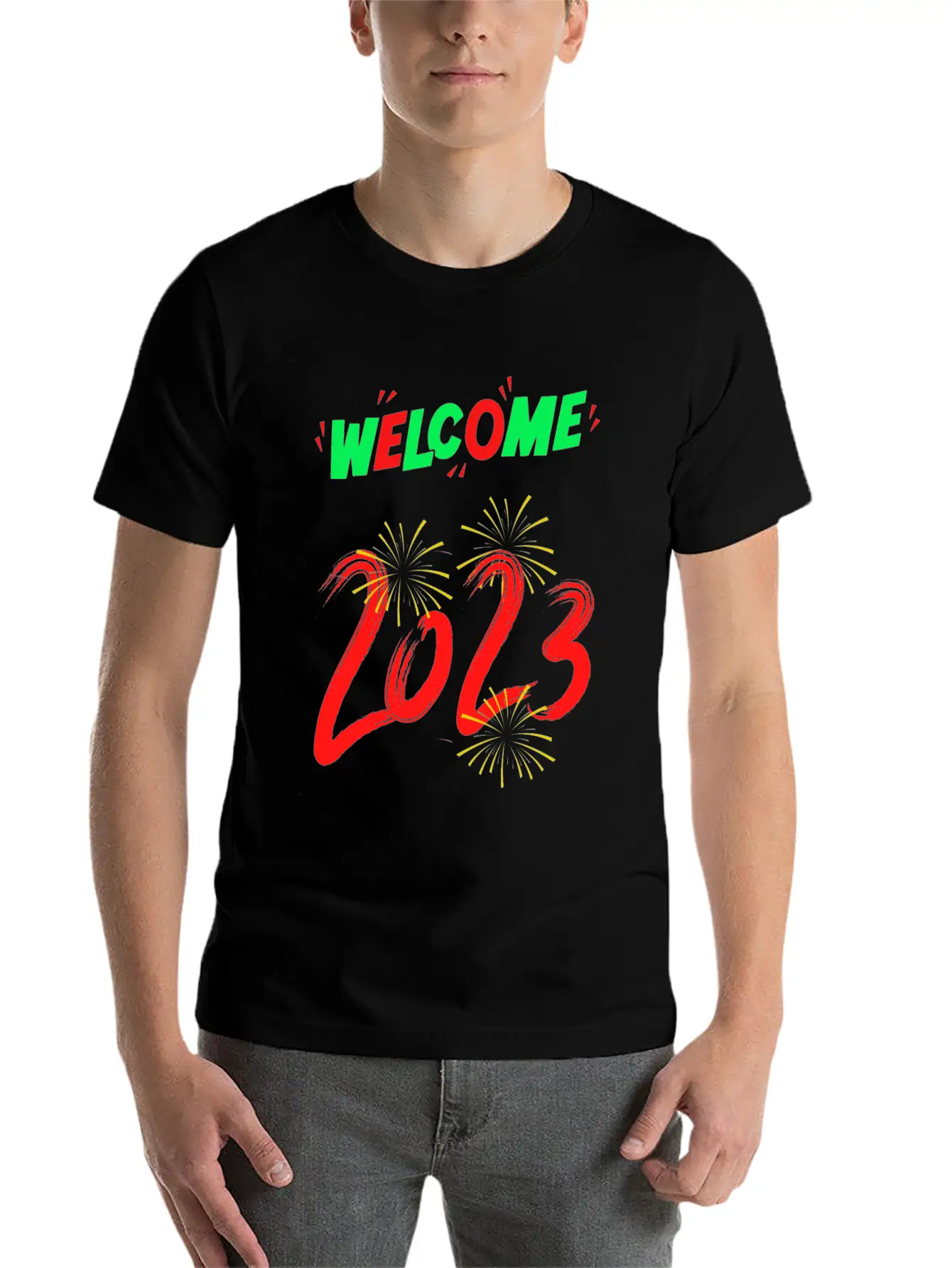 Typographic And Modern Welcome 2023 Unisex Casual T-Shirt – Clean Design For Daily Comfort