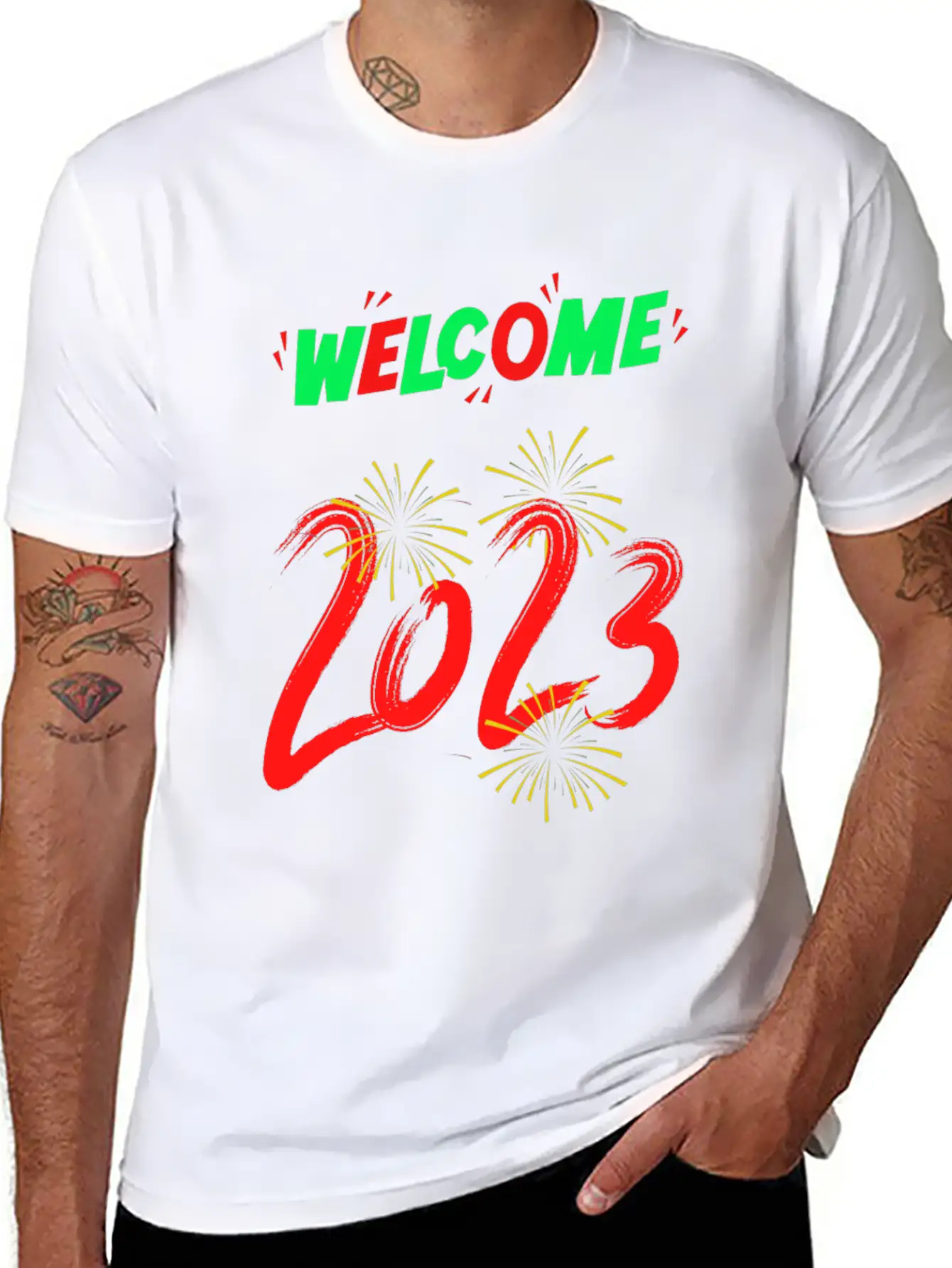 Typographic And Modern Welcome 2023 Unisex Casual T-Shirt – Clean Design For Daily Comfort