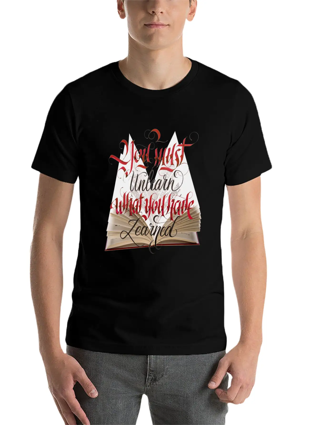 Typography Design Soft Cotton Short Sleeve Tee – Unisex Wardrobe Staple