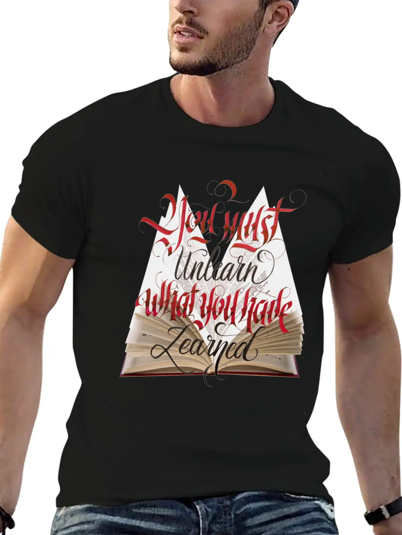 Typography Design Soft Cotton Short Sleeve Tee – Unisex Wardrobe Staple