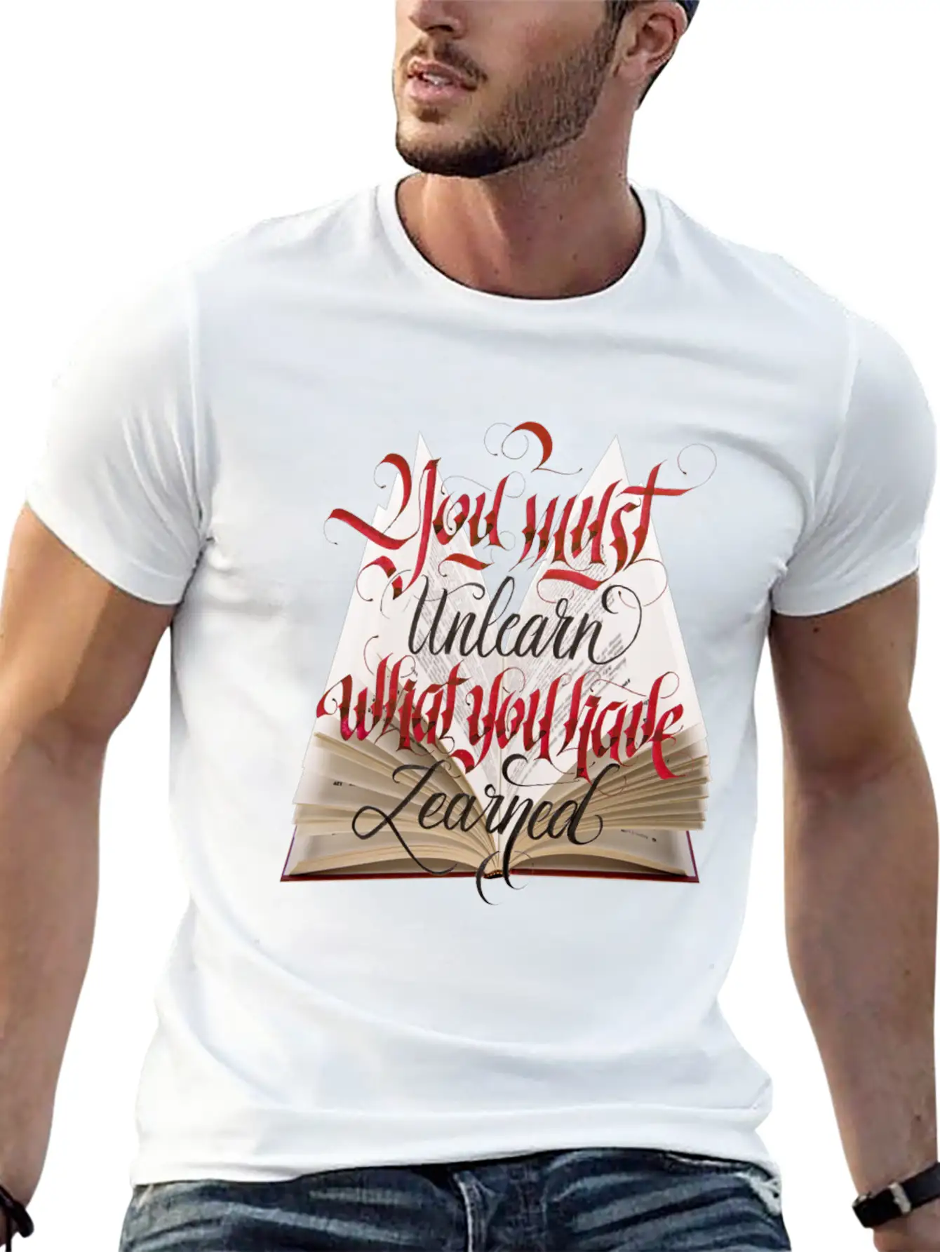 Typography Design Soft Cotton Short Sleeve Tee – Unisex Wardrobe Staple