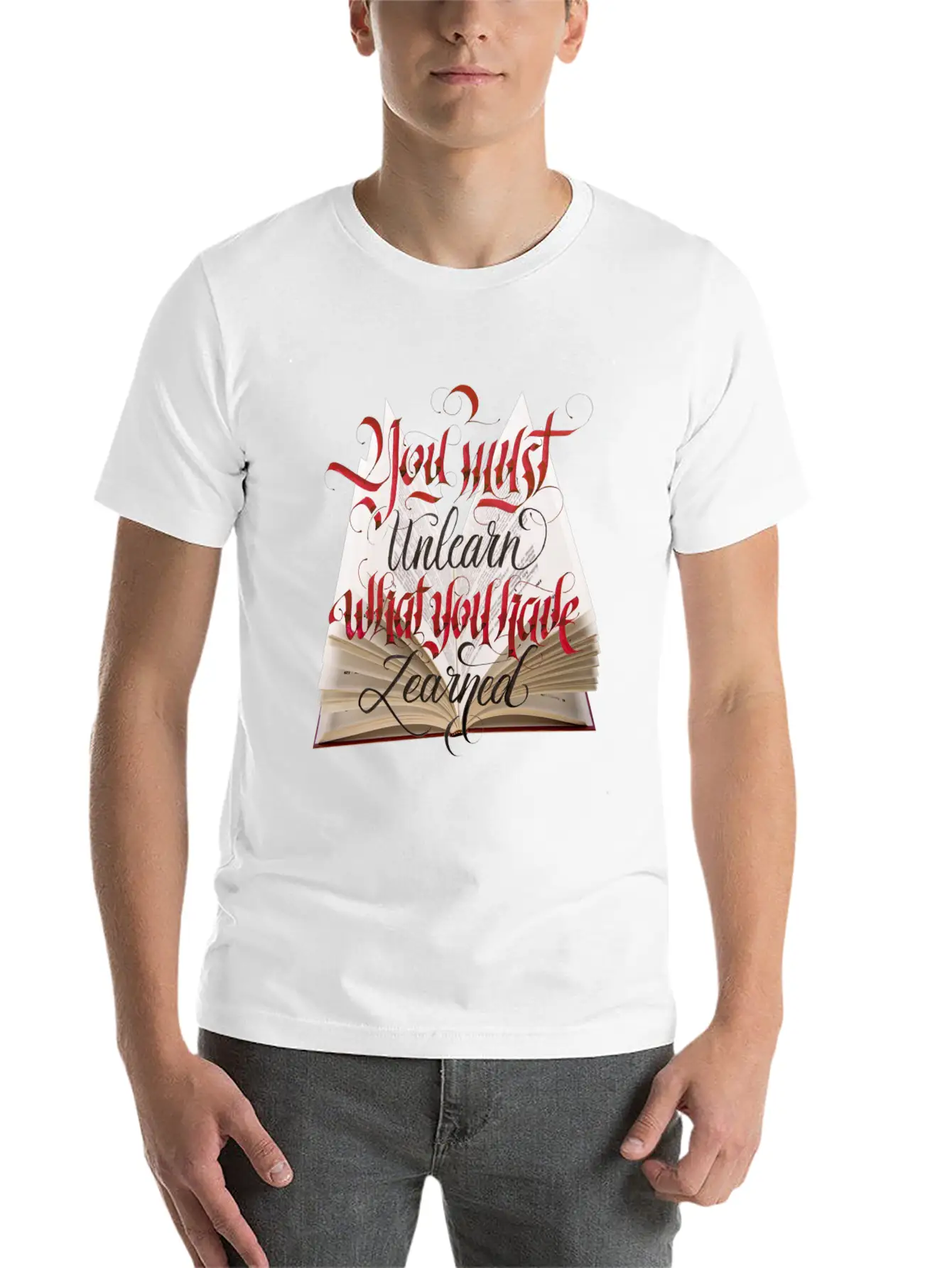 Typography Design Soft Cotton Short Sleeve Tee – Unisex Wardrobe Staple