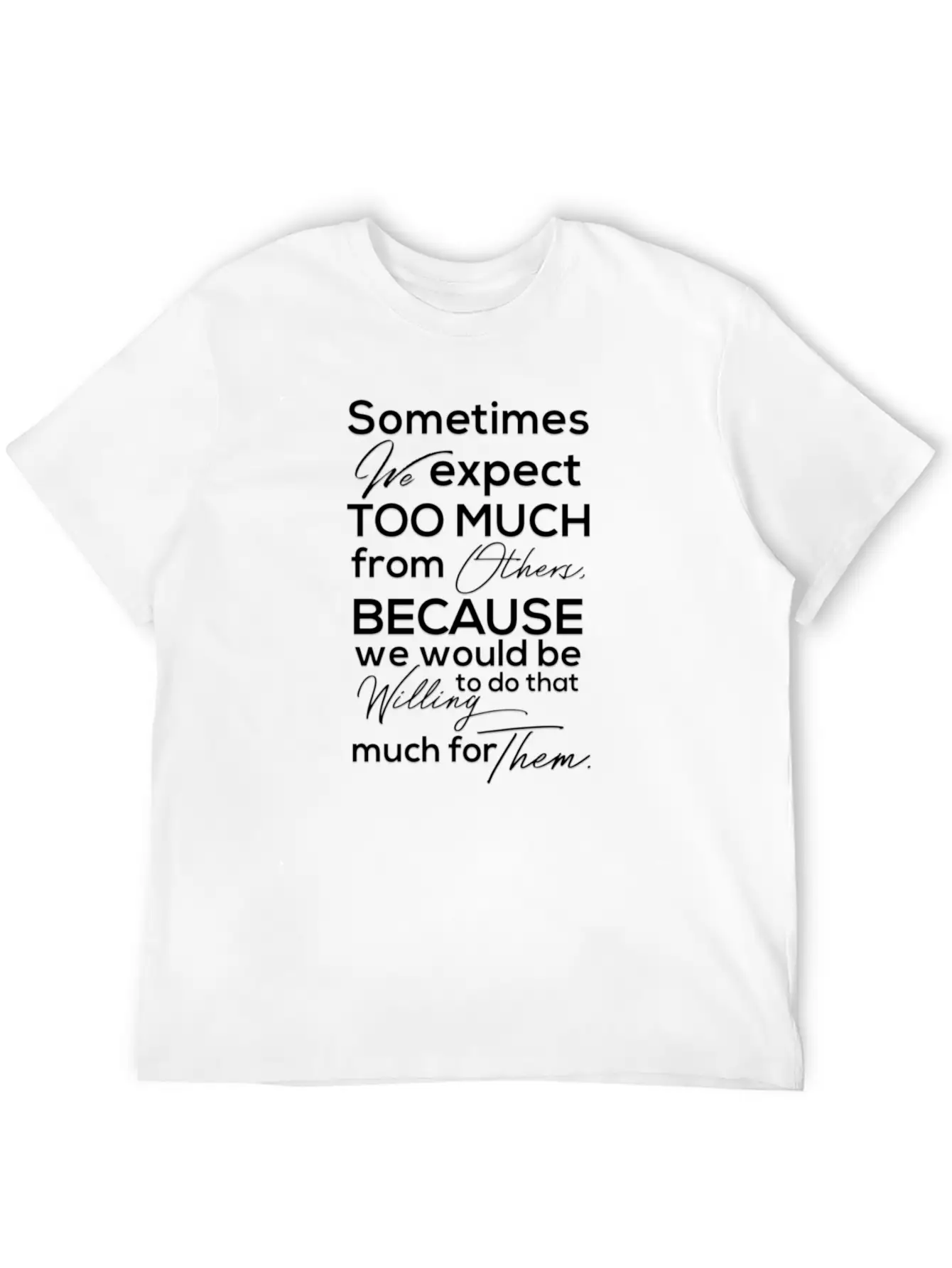 Typography Design Stylish Everyday T-Shirt – Unisex Basic Cotton Tee