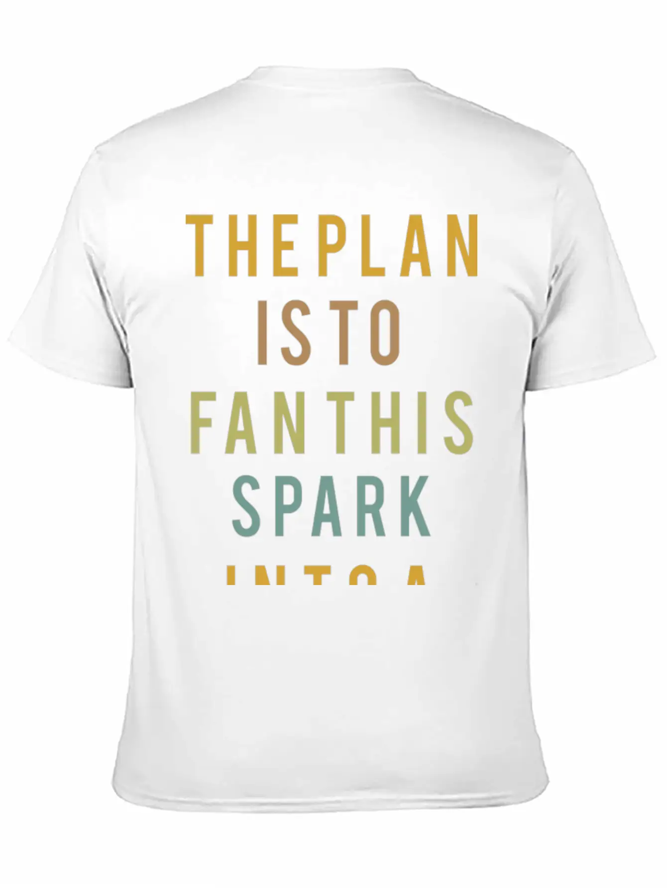 Typography The Plan Is To Fan Modern Fit Casual T-Shirt – Clean And Versatile Design