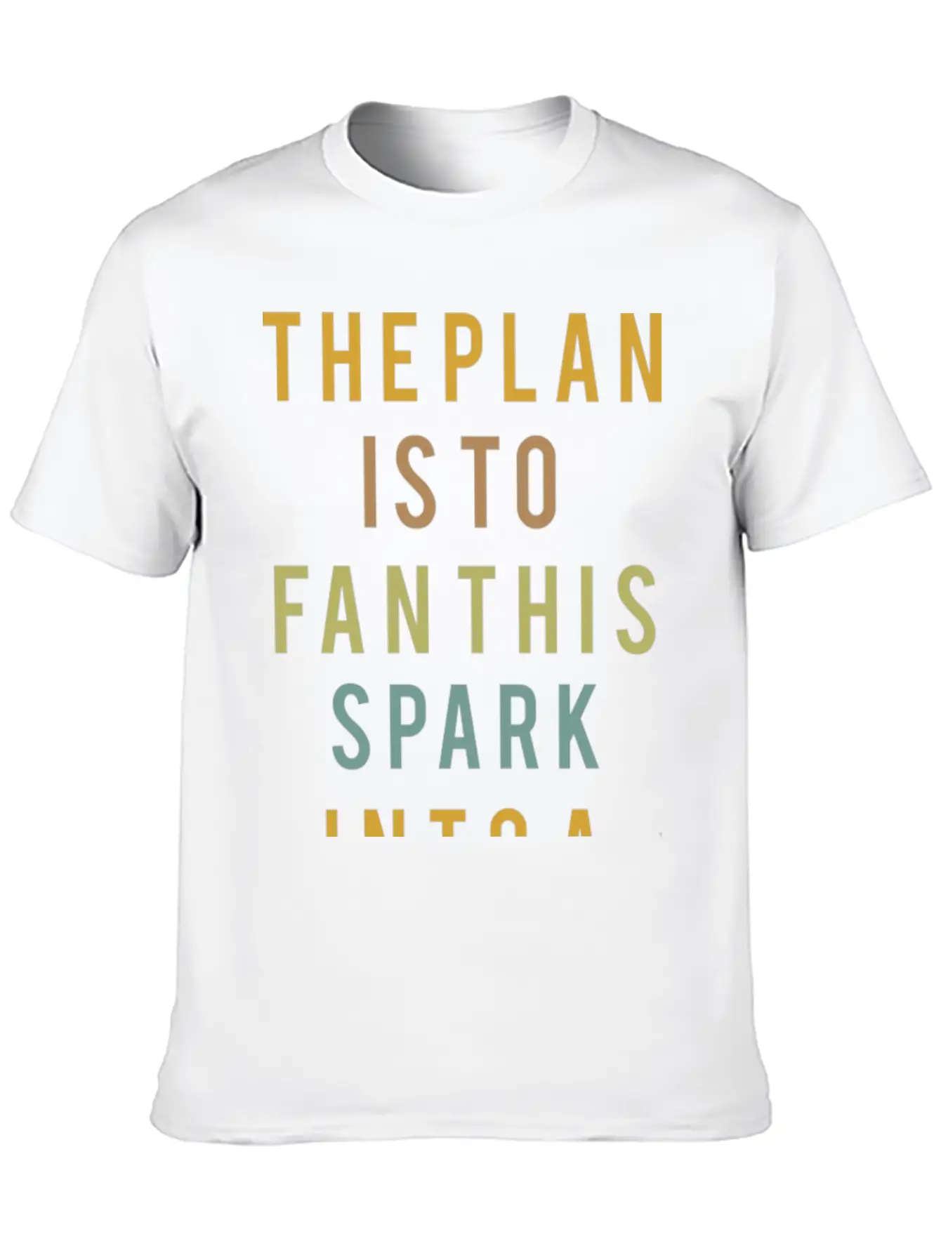 Typography The Plan Is To Fan Modern Fit Casual T-Shirt – Clean And Versatile Design