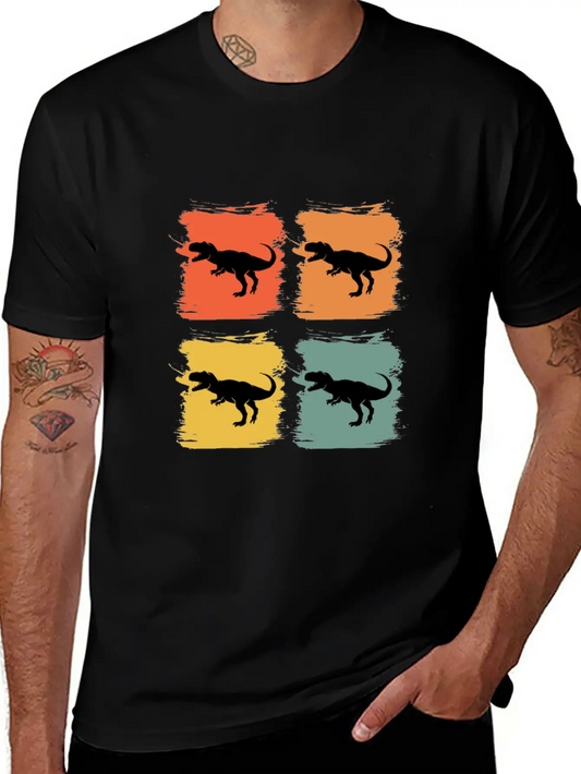 Tyrannosaurus Rex Retro Pop Art Gift Idea Lightweight Cotton T-Shirt – Daily Comfort Graphic Shirt