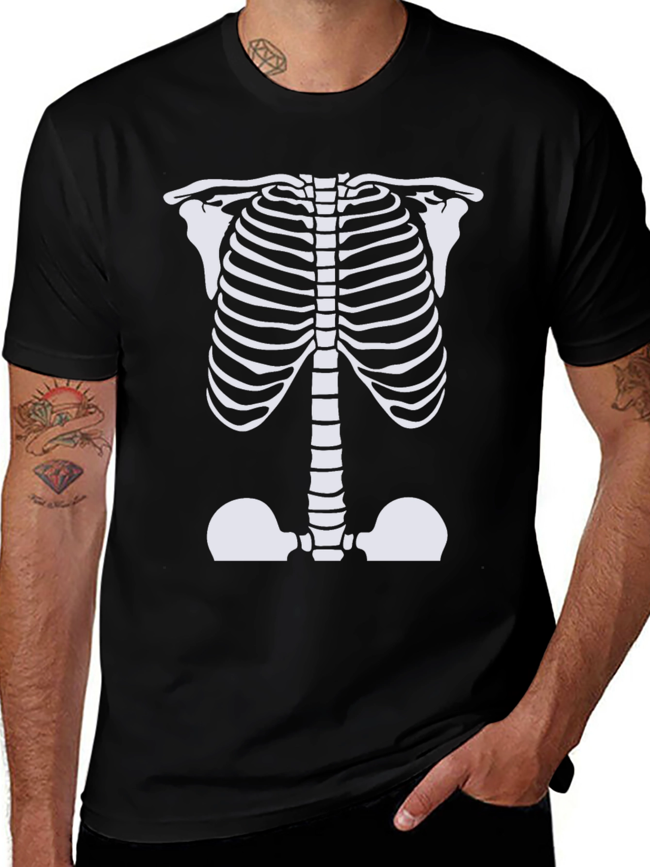 Skeleton Ribcage T-Shirt Halloween Costume Graphic Tee