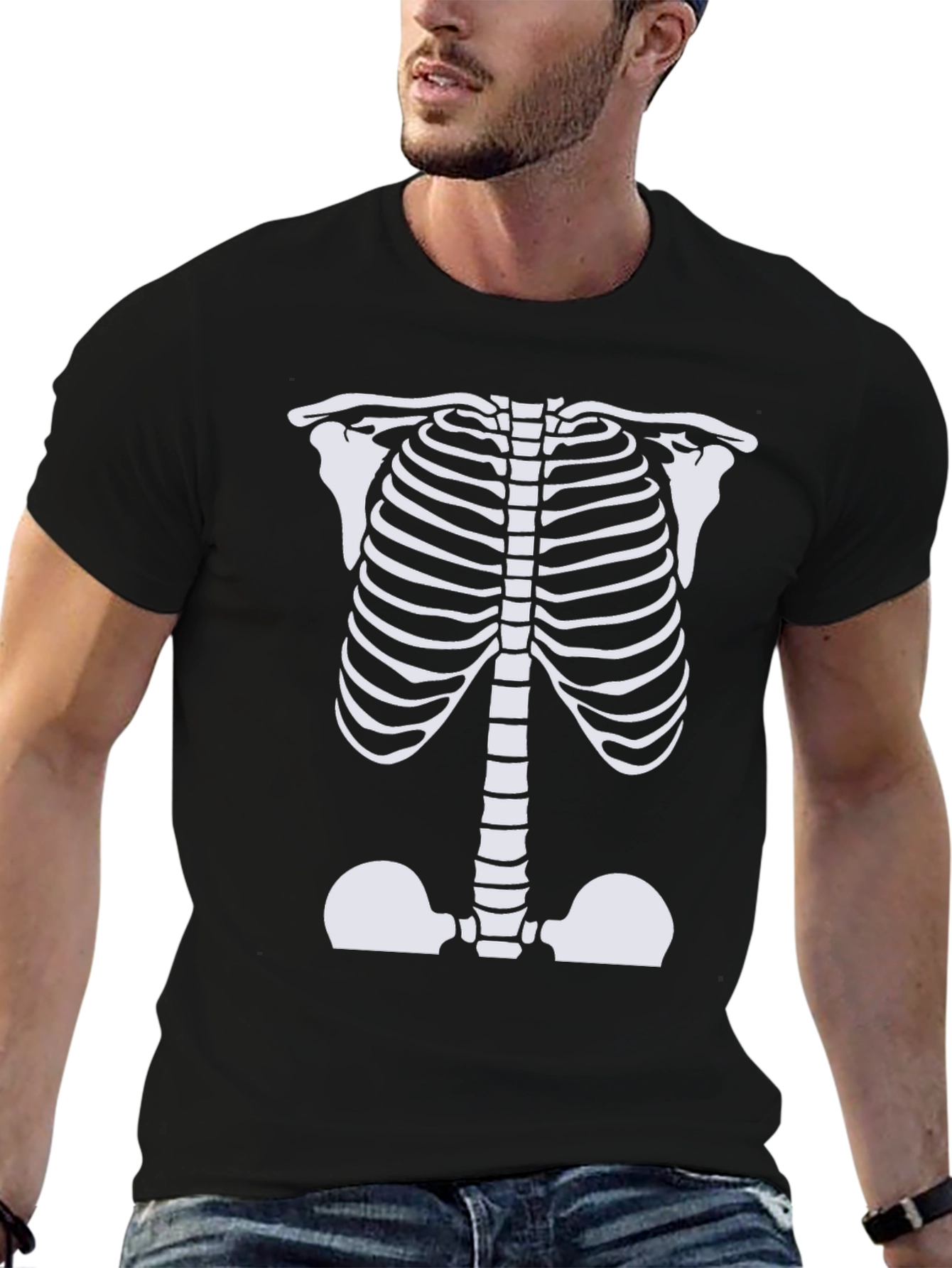 Skeleton Ribcage T-Shirt Halloween Costume Graphic Tee