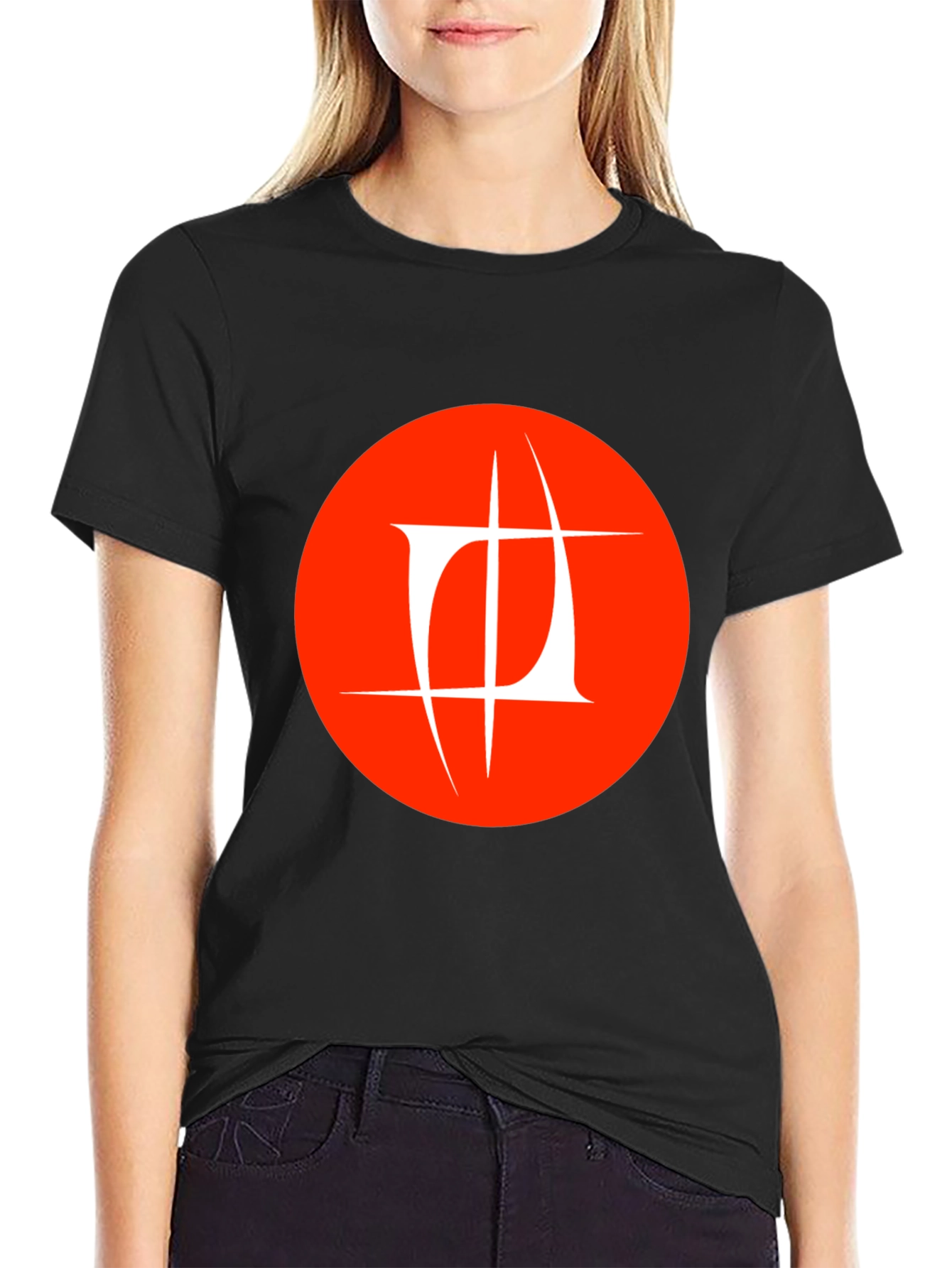 Abstract Logo Graphic Black T-Shirt