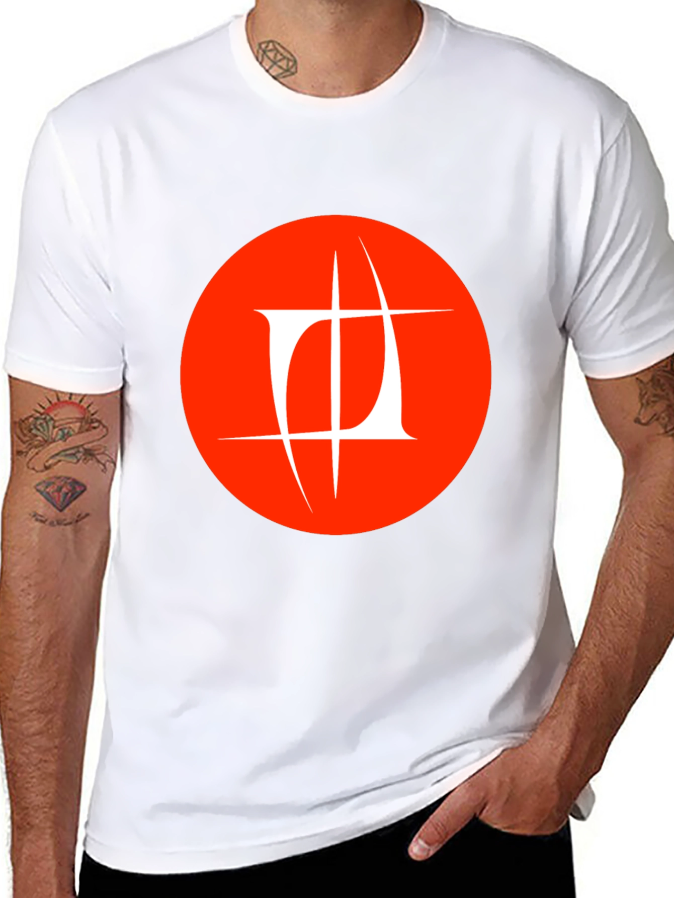 Abstract Logo Graphic Black T-Shirt