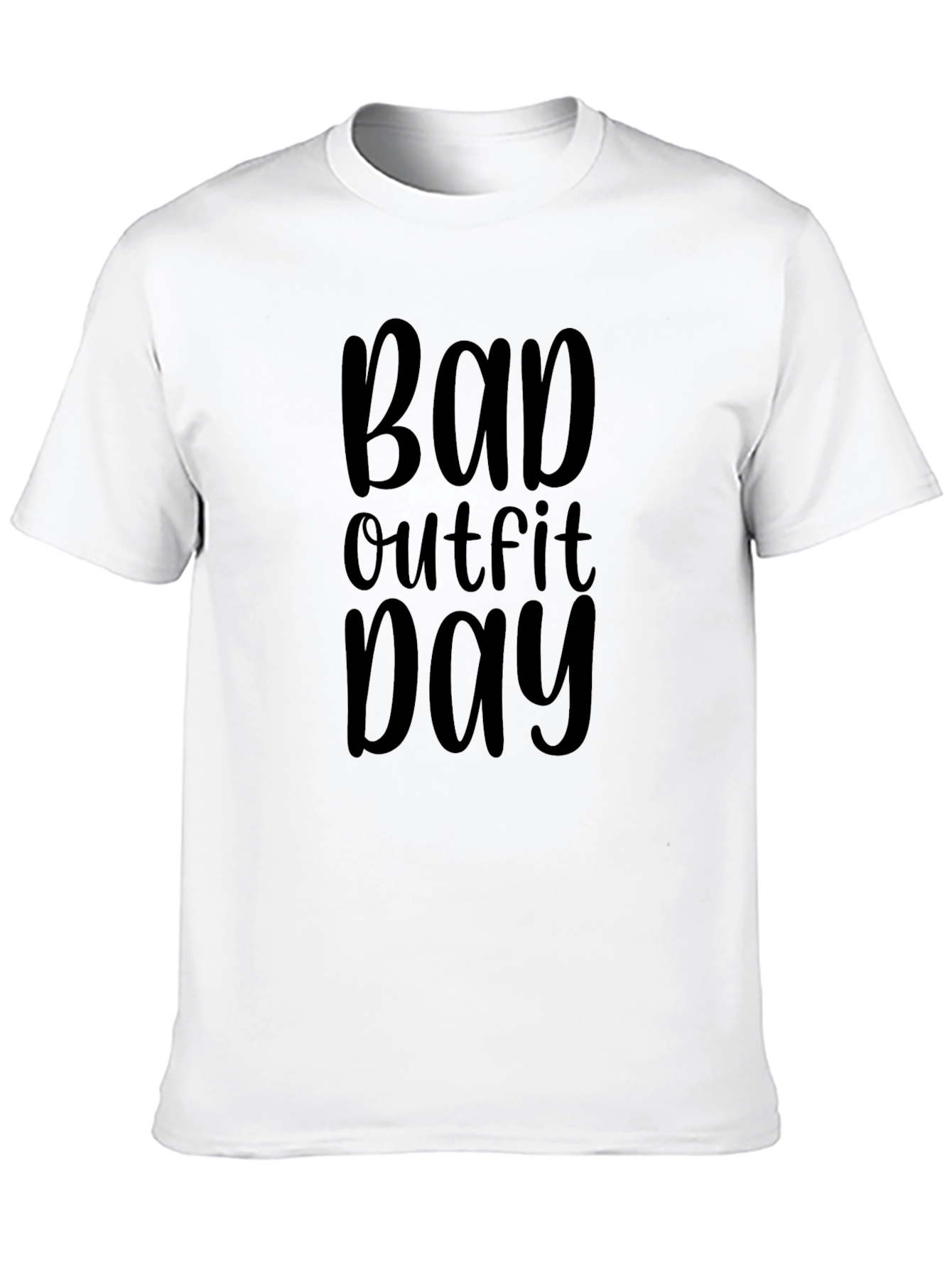 Bad Outfit Day Black Graphic T-Shirt