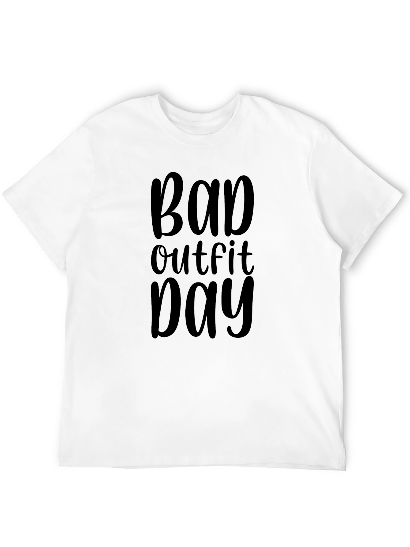 Bad Outfit Day Black Graphic T-Shirt