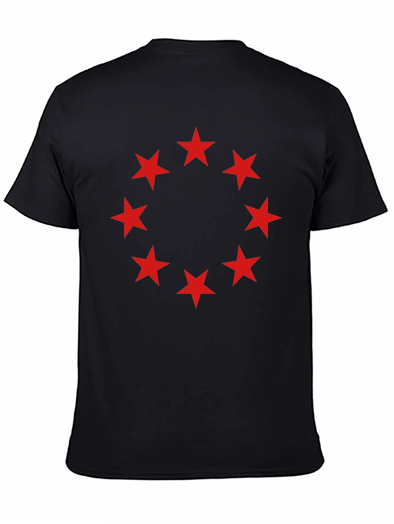 Red Star Circle Black T-Shirt - Mens Fashion Tee