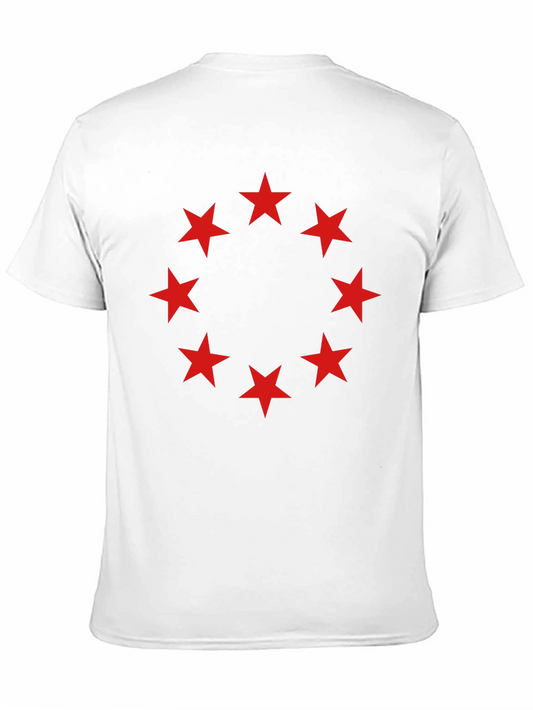 Red Star Circle Black T-Shirt - Mens Fashion Tee