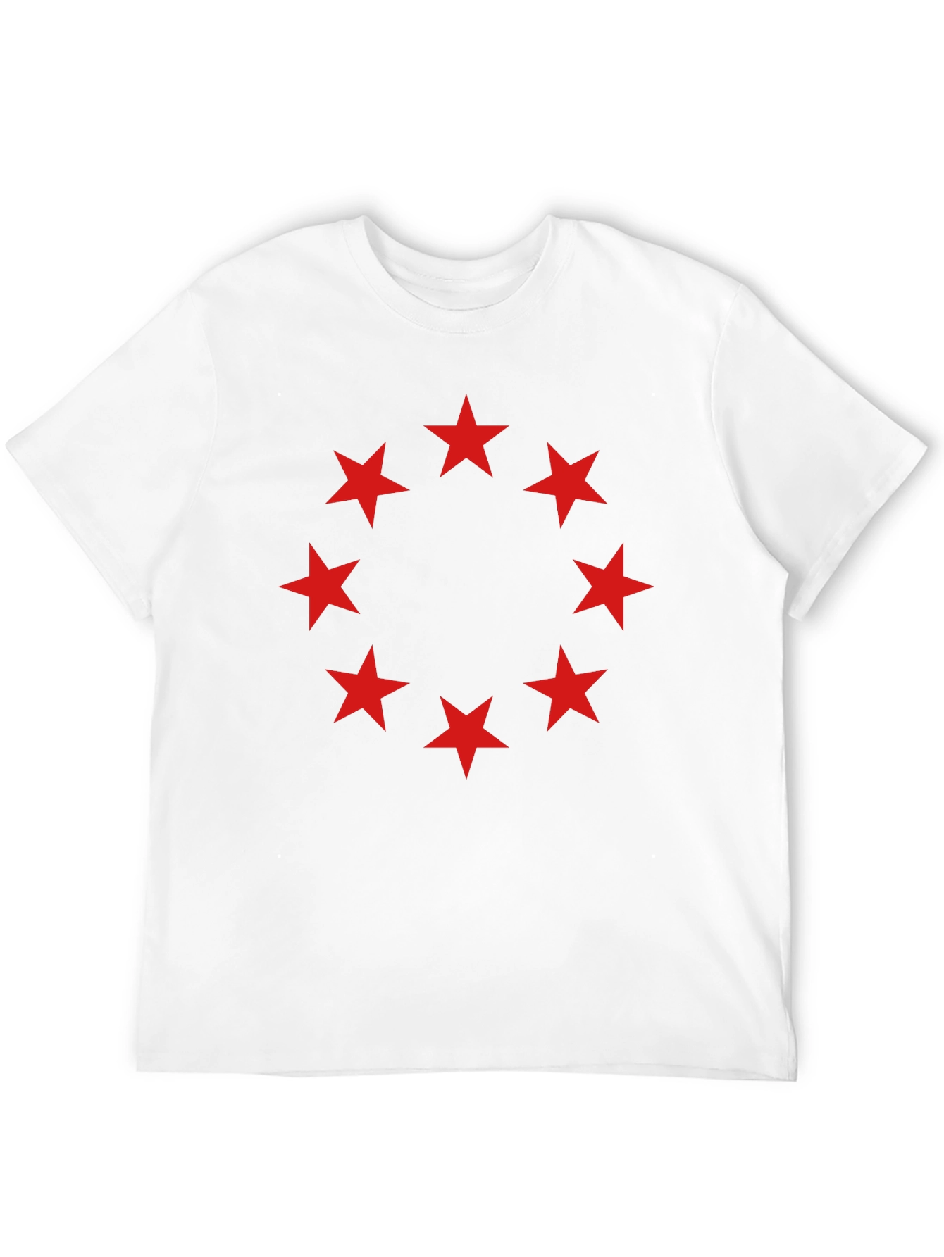 Red Star Circle Black T-Shirt - Mens Fashion Tee