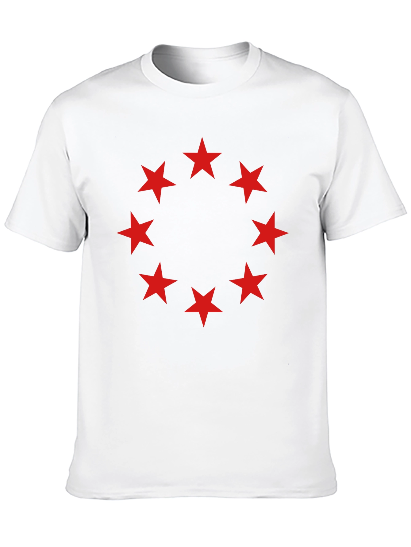 Red Star Circle Black T-Shirt - Mens Fashion Tee