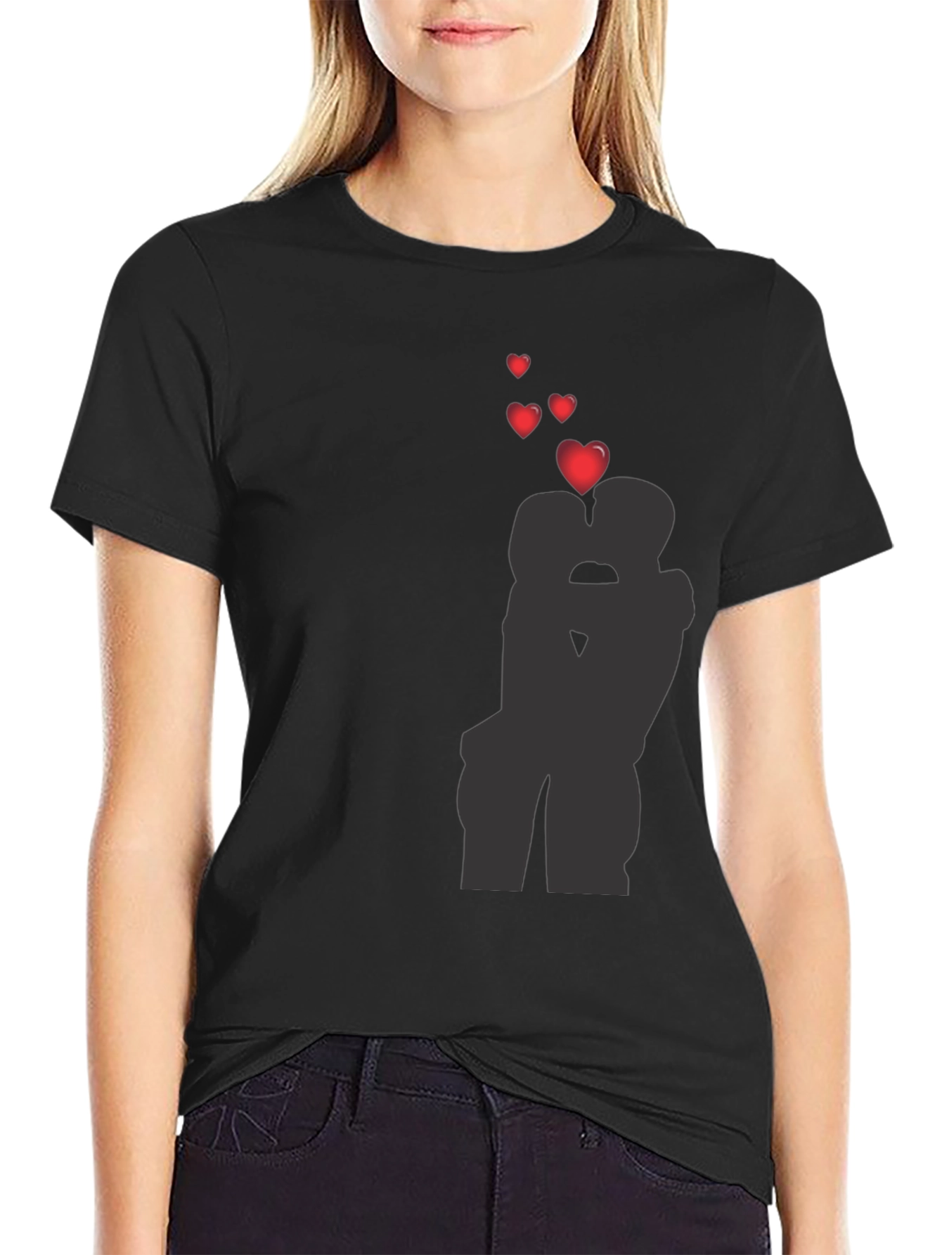 Romantic Kissing Silhouette T-Shirt