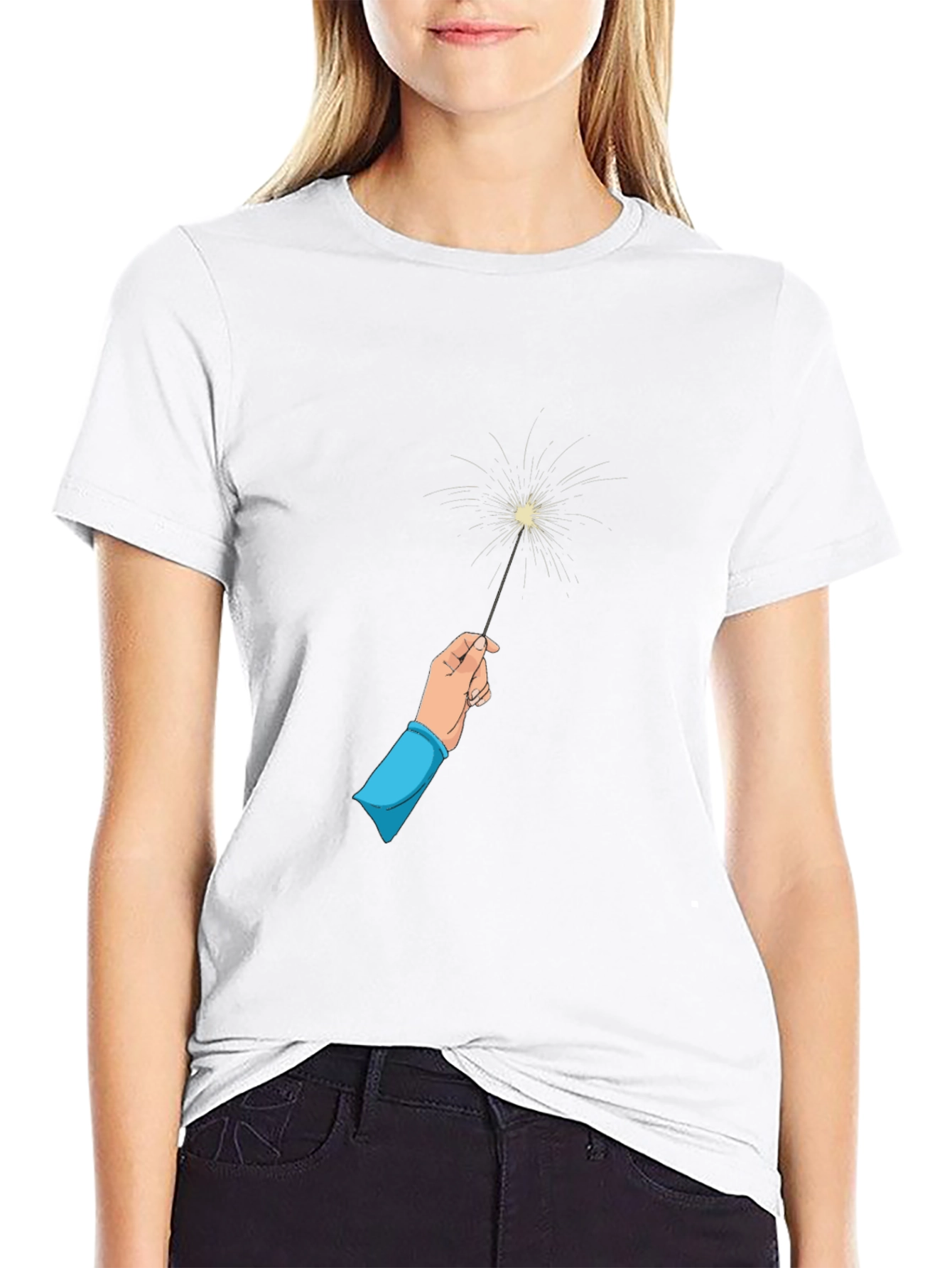 Sparkler Graphic Black Tee