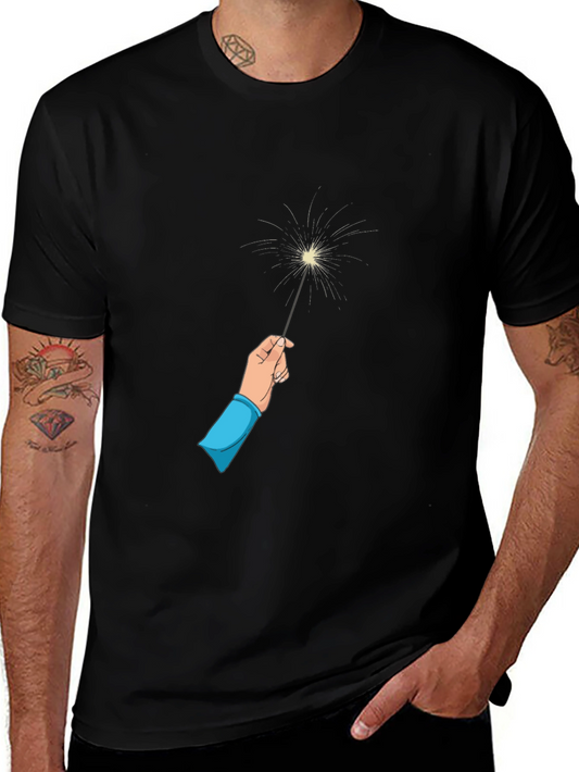 Sparkler Graphic Black Tee