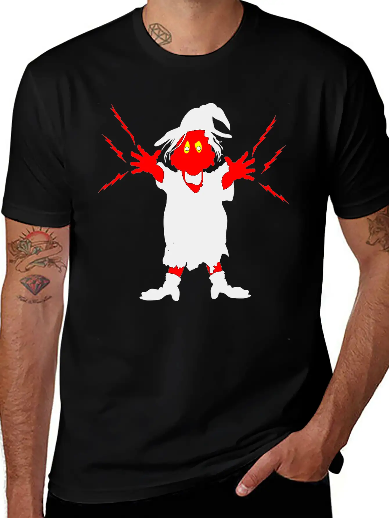 Ugly Witch With Magic Forces Lightning Modern Fit Casual T-Shirt – Clean And Versatile Design