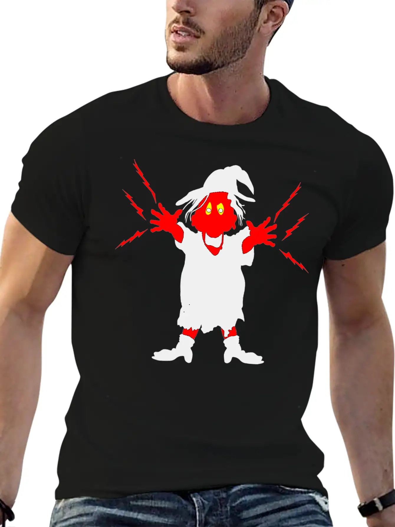 Ugly Witch With Magic Forces Lightning Modern Fit Casual T-Shirt – Clean And Versatile Design