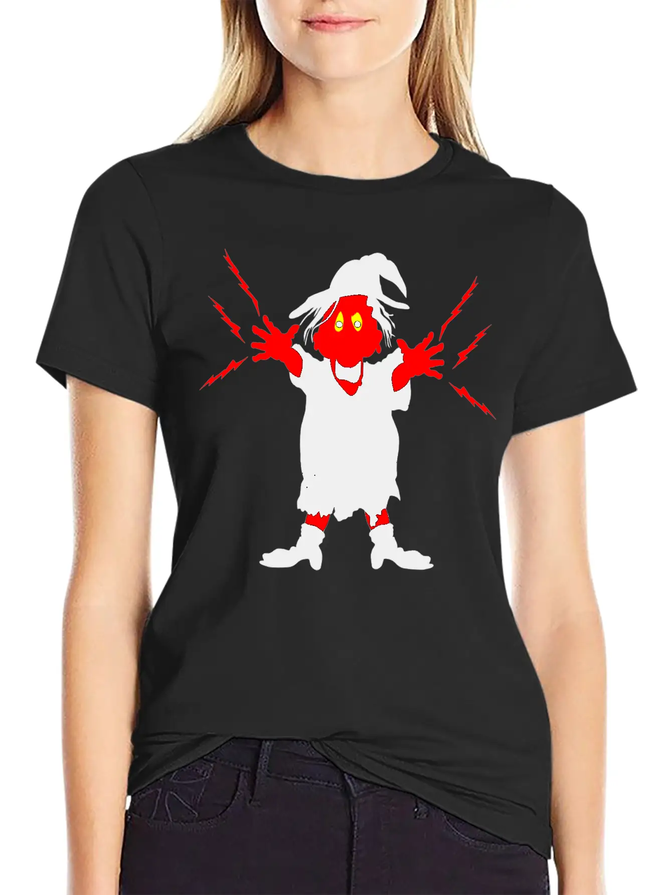 Ugly Witch With Magic Forces Lightning Modern Fit Casual T-Shirt – Clean And Versatile Design