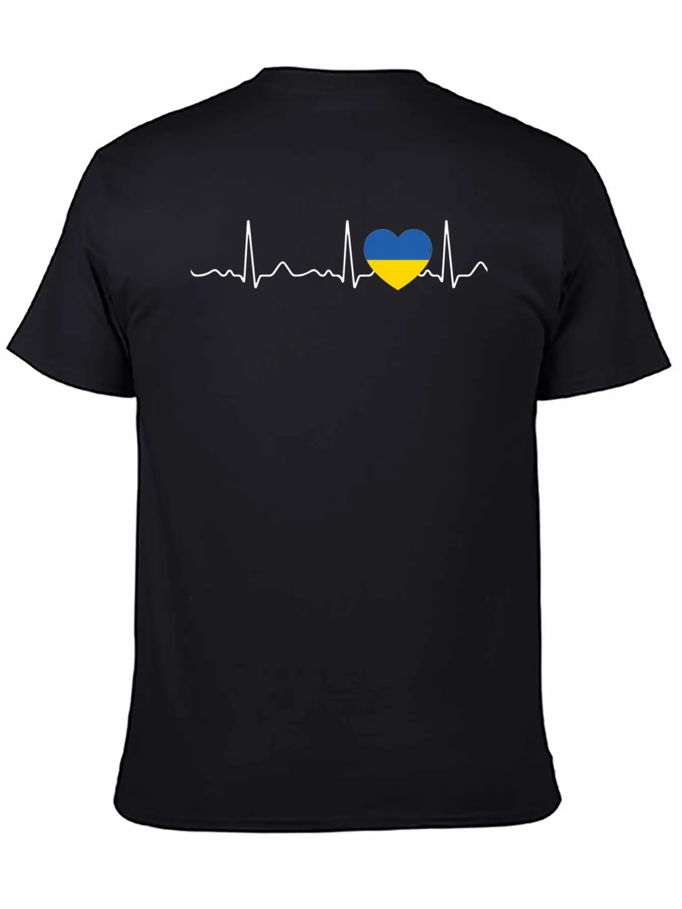 Ukraine Heartbeat Pulse Heart Line Ecg Relaxed Everyday Tee – Lightweight And Durable Cotton