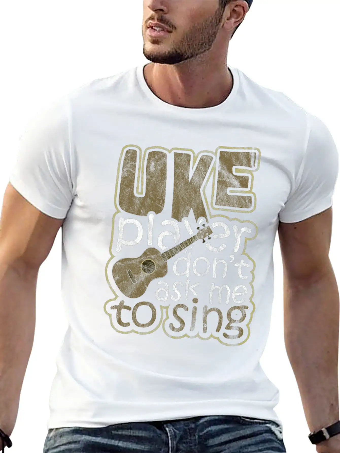 Ukulele Hawaii Unisex Casual T-Shirt – Clean Design For Daily Comfort