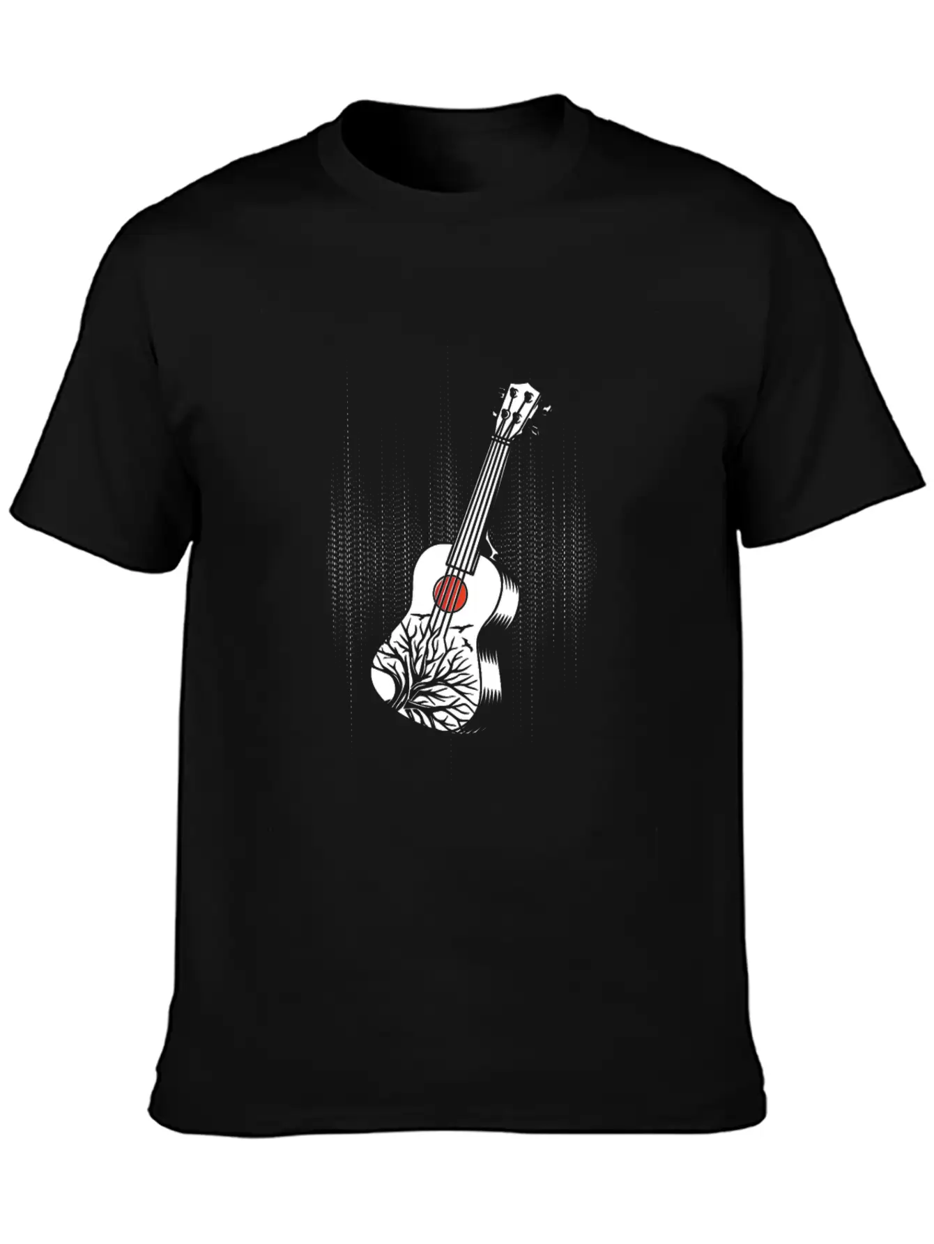 Ukulele Uke Acoustic Guitar Music Band Bass Gift Modern Fit Casual T-Shirt – Clean And Versatile Design