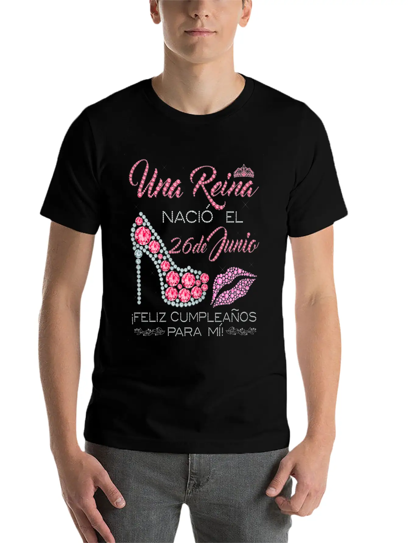 Una Reina Nació El 26 De Junio Feliz Cumpleaños Classic Fit Graphic Tee For Daily Comfort – Unisex Cotton Shirt