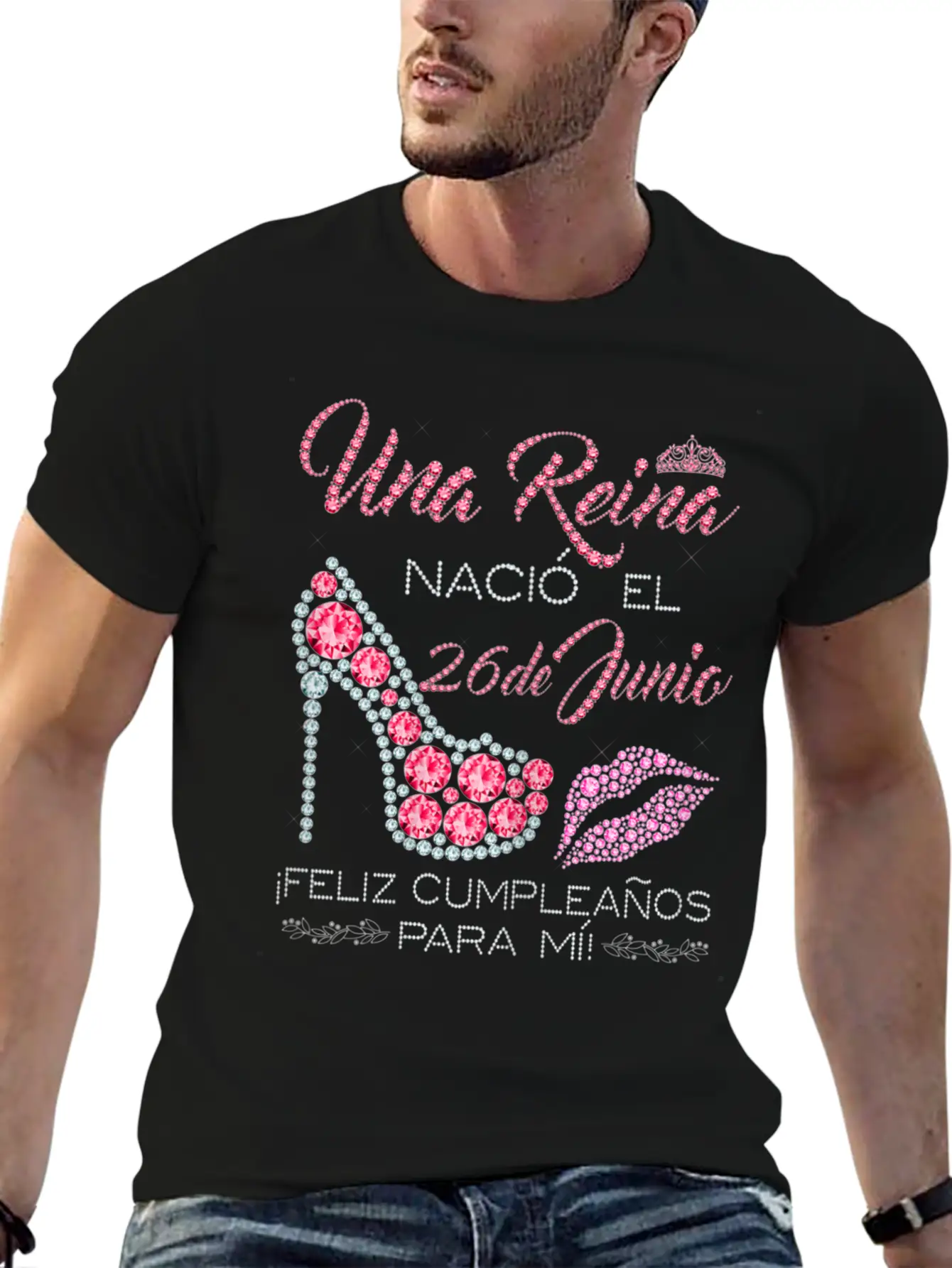 Una Reina Nació El 26 De Junio Feliz Cumpleaños Classic Fit Graphic Tee For Daily Comfort – Unisex Cotton Shirt
