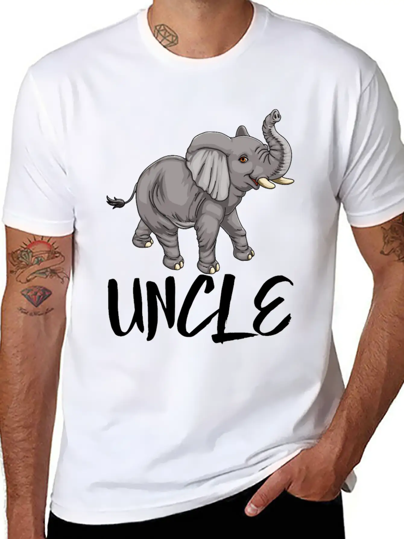 Uncle Elephant Essential Cotton Tee For Daily Outfits – Unisex Style