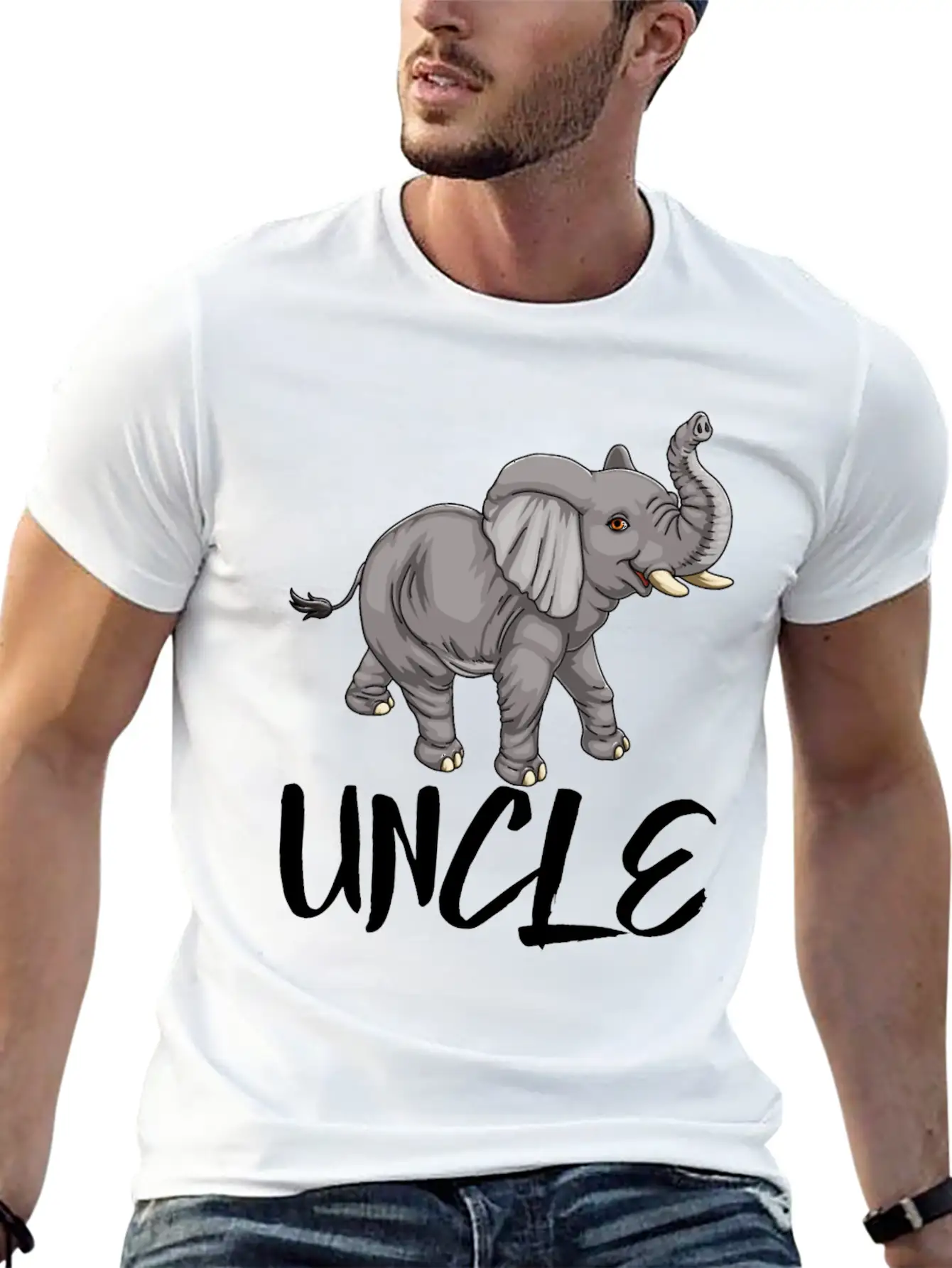 Uncle Elephant Essential Cotton Tee For Daily Outfits – Unisex Style