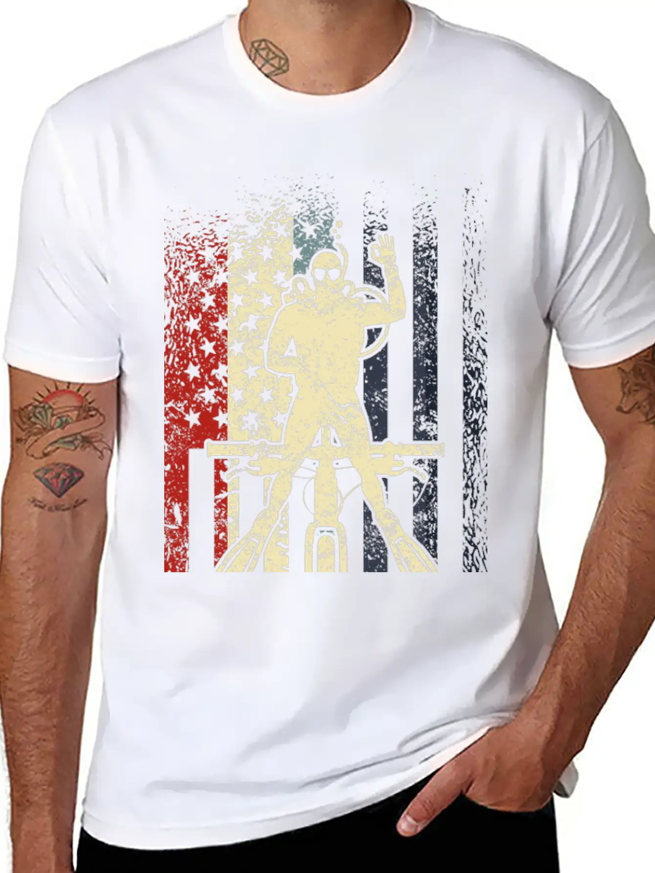 Underwater Cycling Modern Fit Casual T-Shirt – Clean And Versatile Design