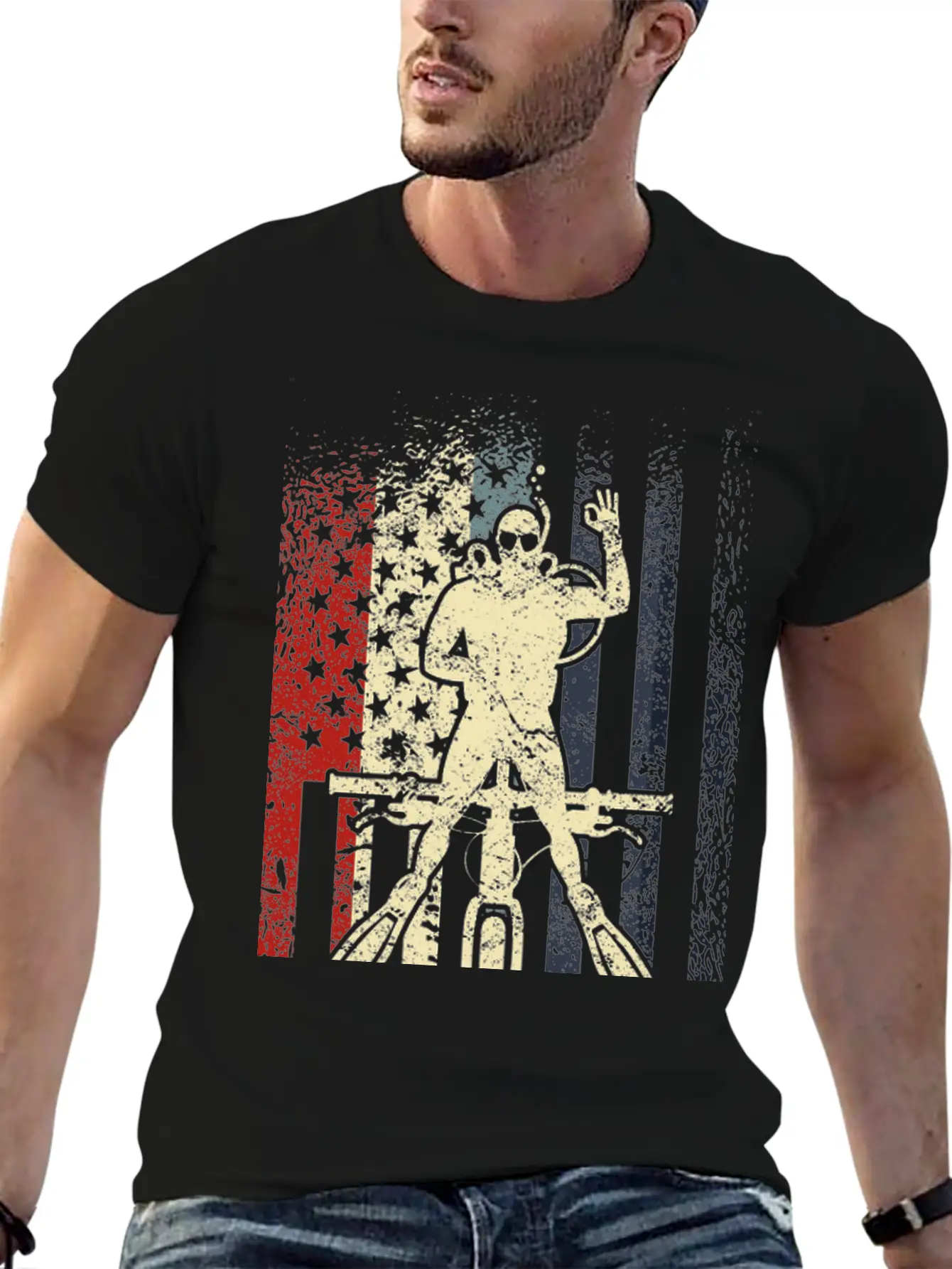 Underwater Cycling Modern Fit Casual T-Shirt – Clean And Versatile Design