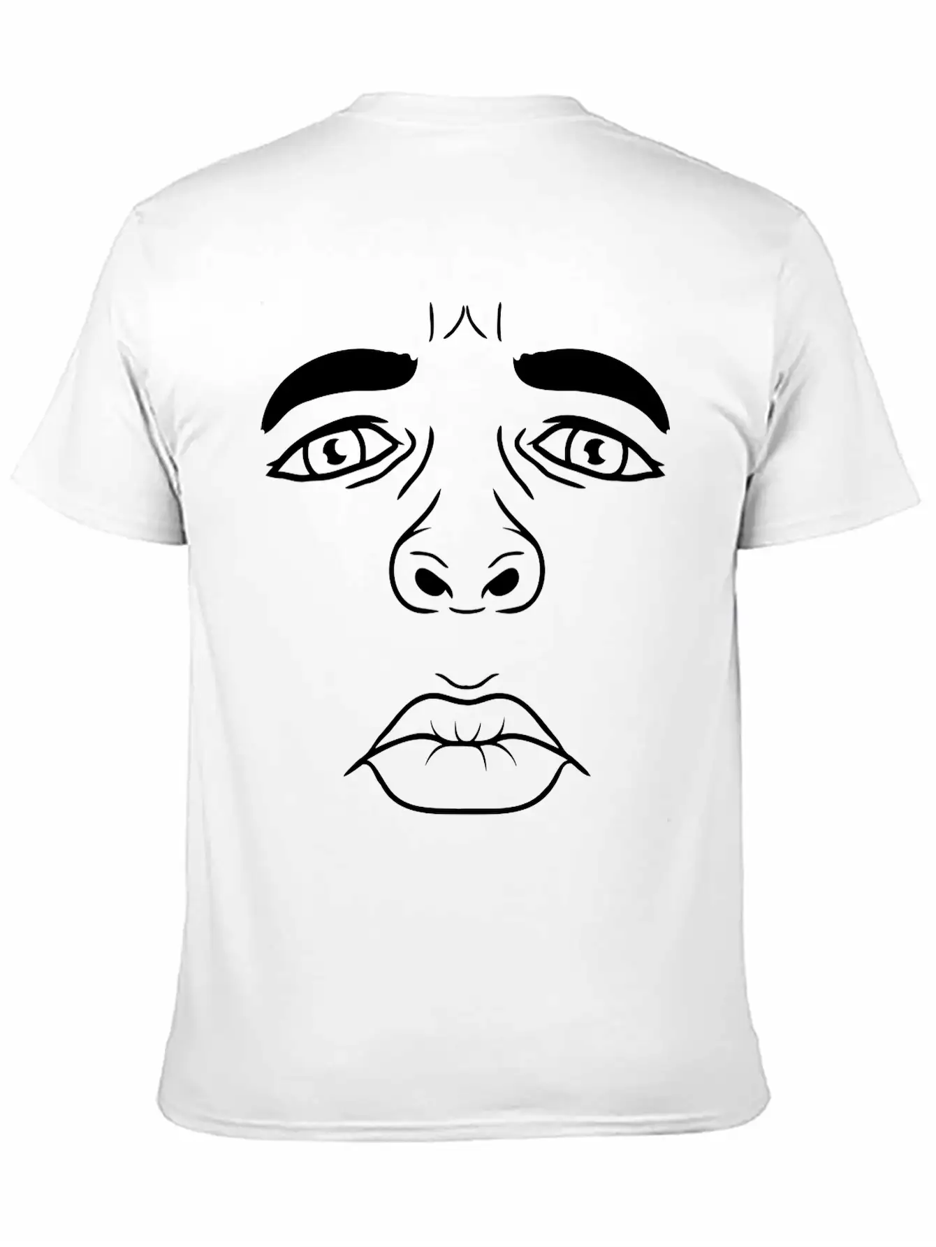 Unhappy Man Sad Face Lightweight Cotton T-Shirt – Daily Comfort Graphic Shirt