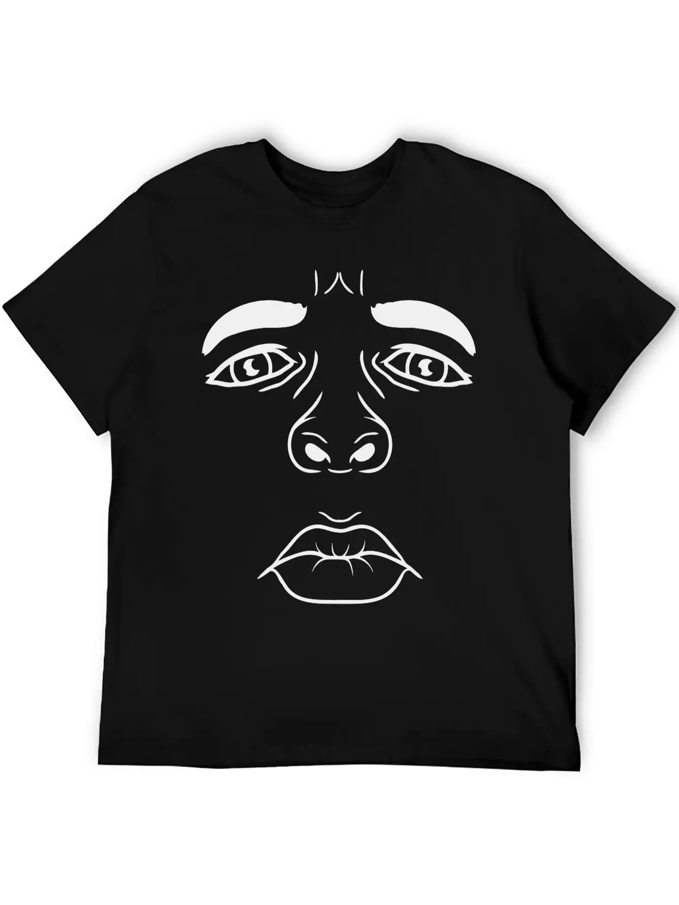 Unhappy Man Sad Face Lightweight Cotton T-Shirt – Daily Comfort Graphic Shirt