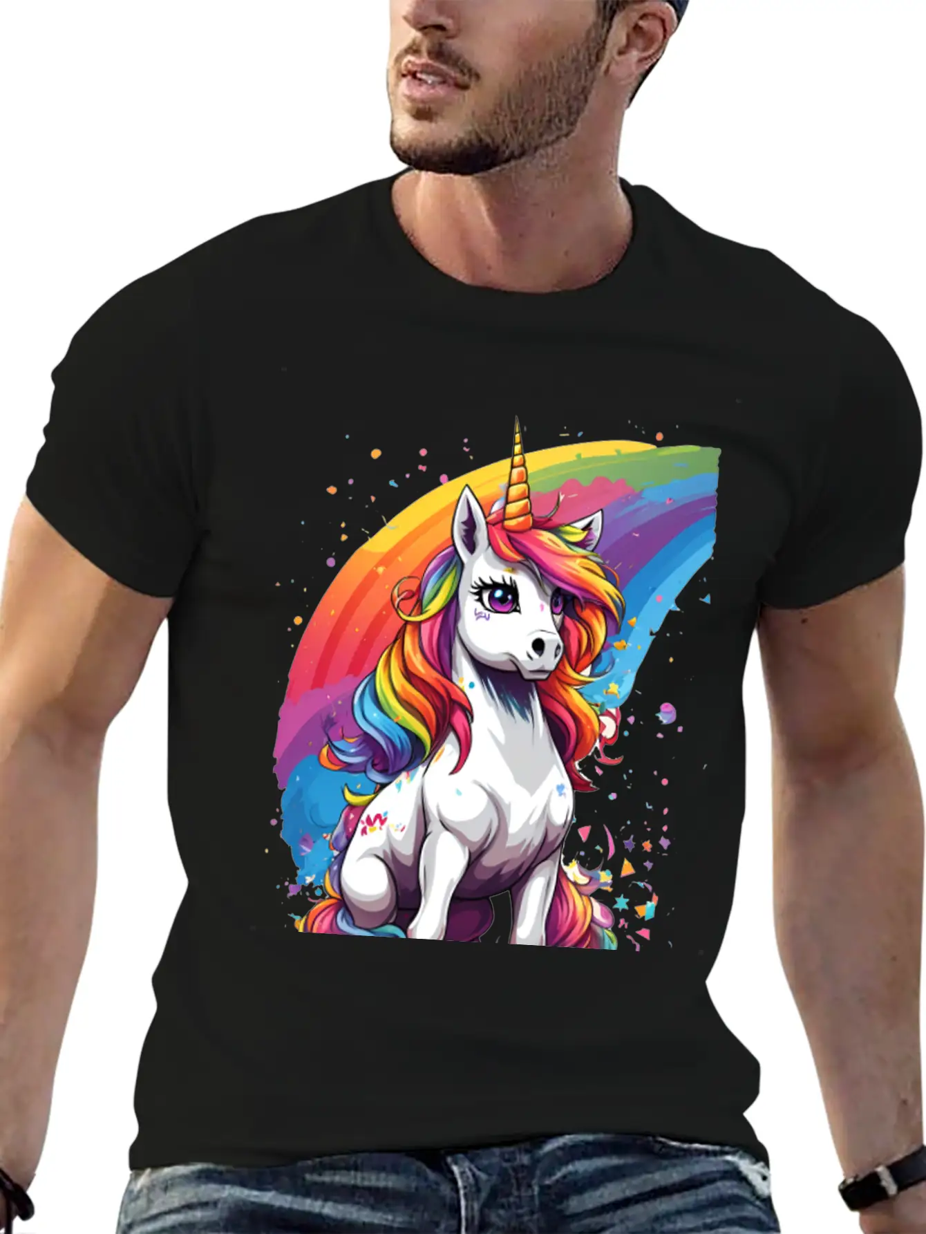 Unicorn Art Unisex Casual T-Shirt – Clean Design For Daily Comfort