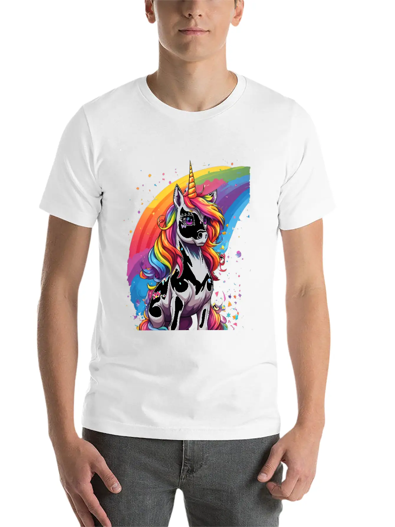 Unicorn Art Unisex Casual T-Shirt – Clean Design For Daily Comfort