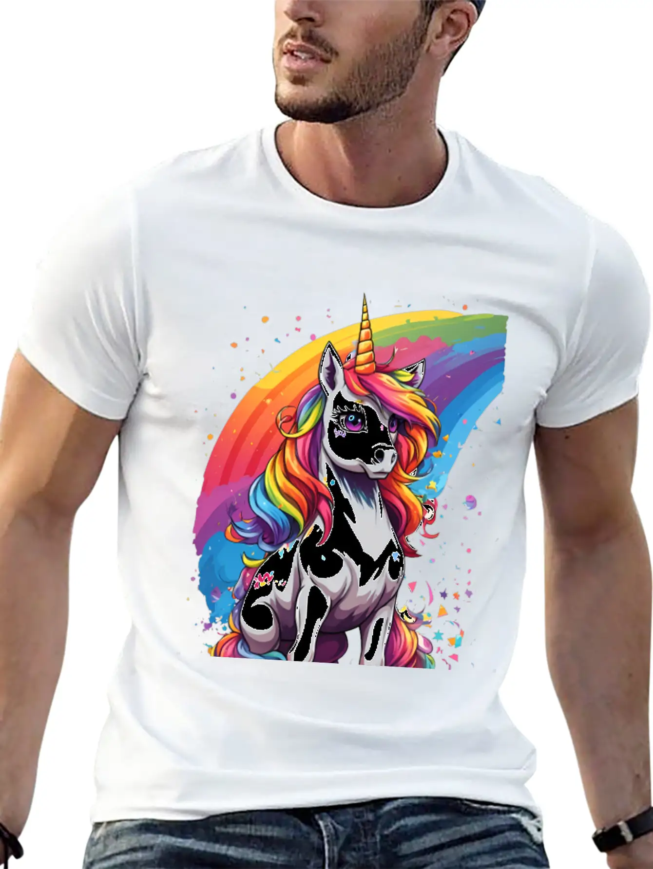 Unicorn Art Unisex Casual T-Shirt – Clean Design For Daily Comfort